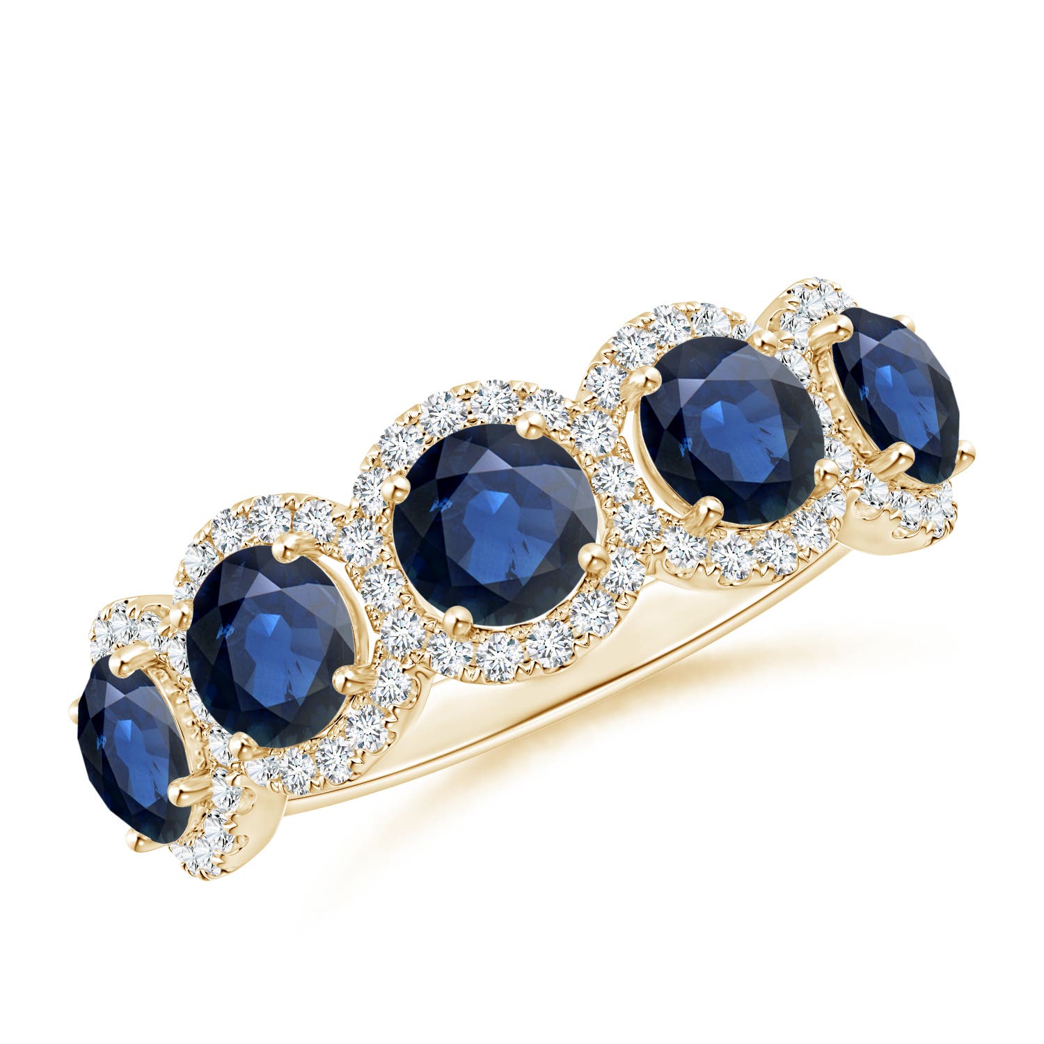 AA - Blue Sapphire / 2.56 CT / 14 KT Yellow Gold