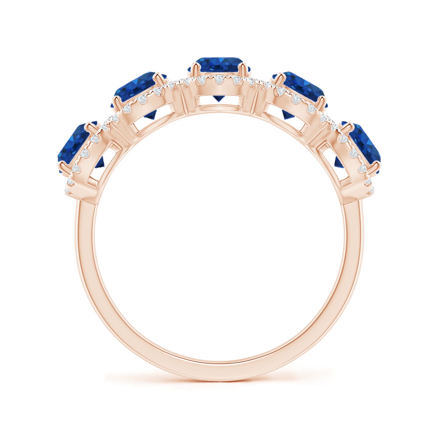 AAA - Blue Sapphire / 2.56 CT / 14 KT Rose Gold