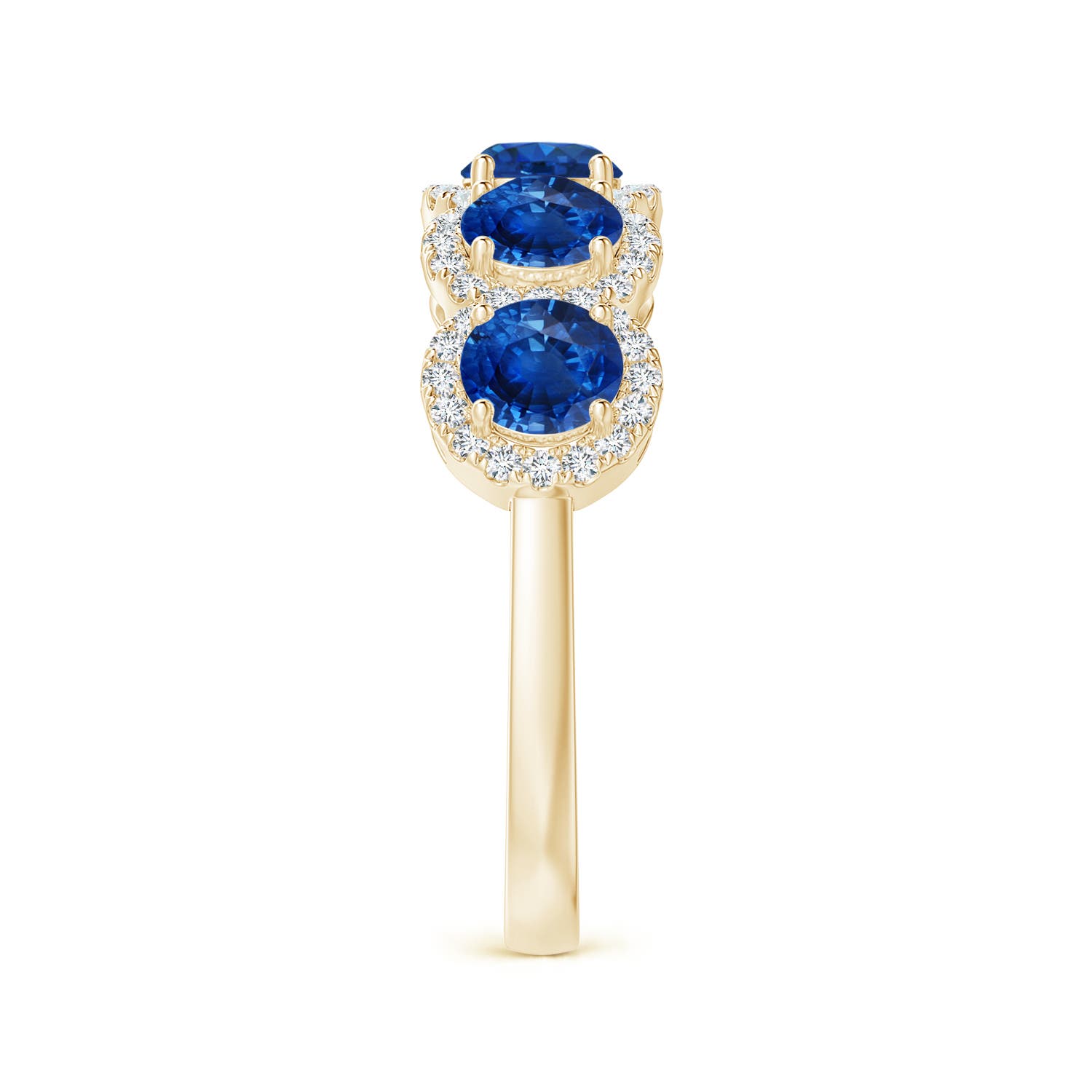 AAA - Blue Sapphire / 2.56 CT / 14 KT Yellow Gold