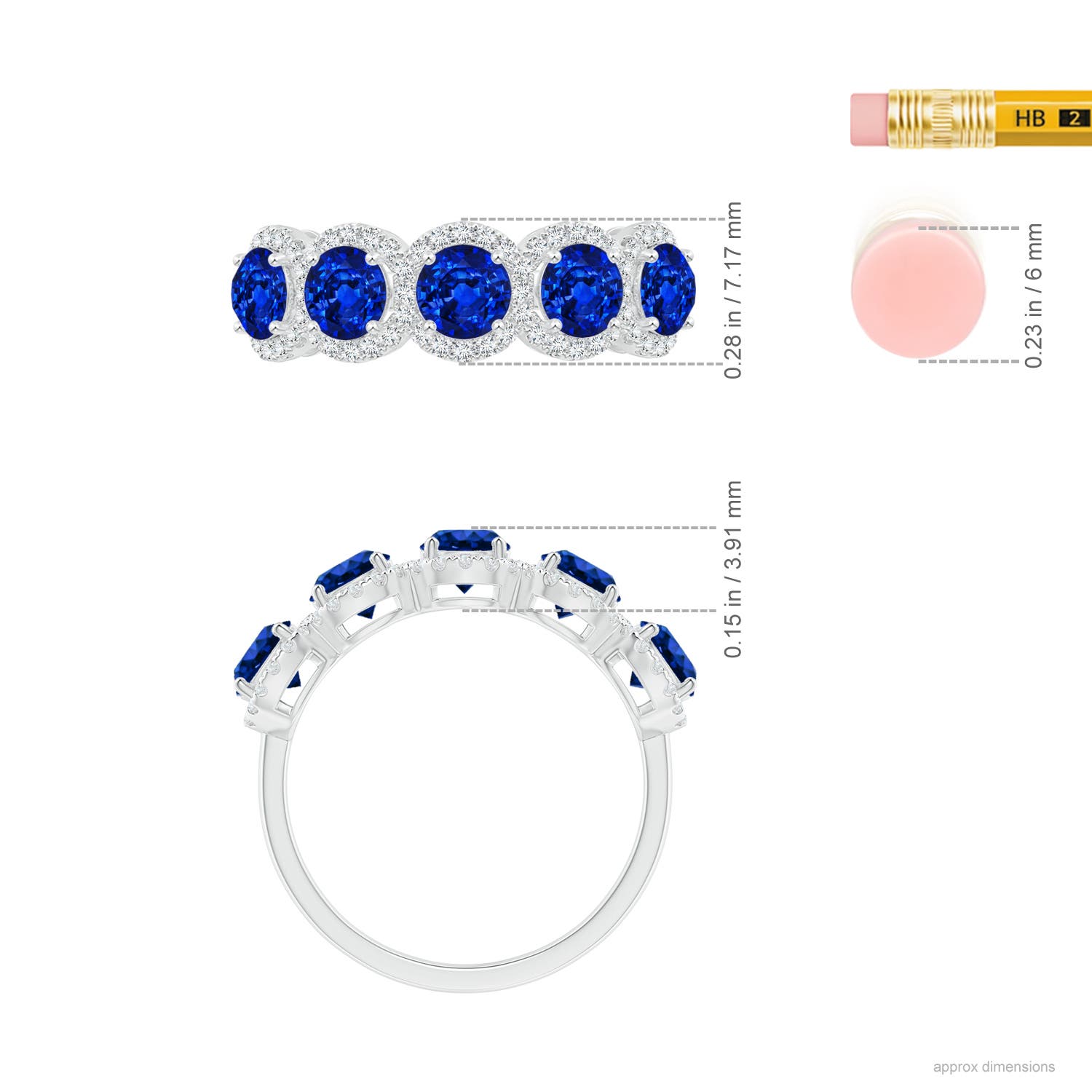 AAAA - Blue Sapphire / 2.56 CT / 14 KT White Gold