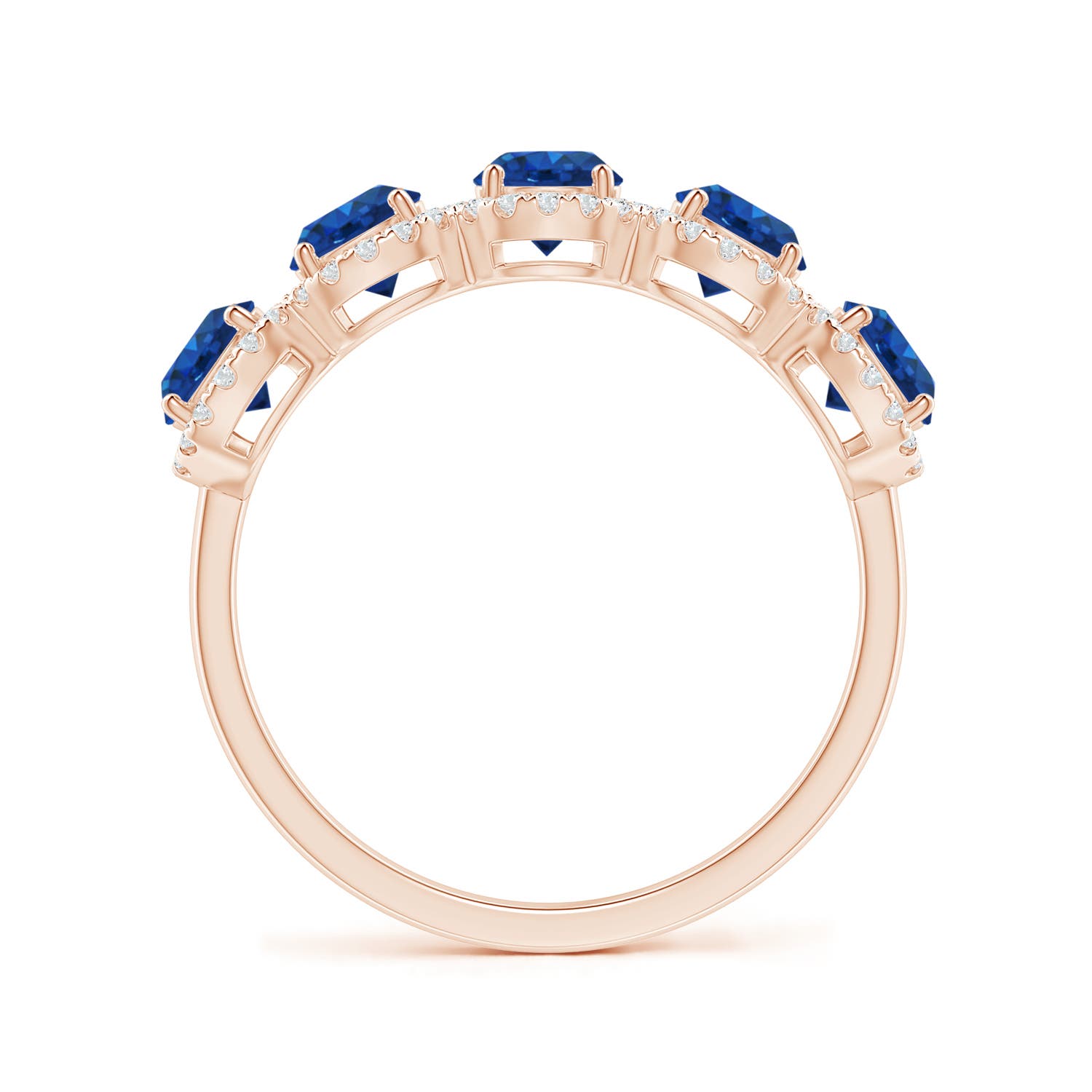 AAA - Blue Sapphire / 1.83 CT / 14 KT Rose Gold