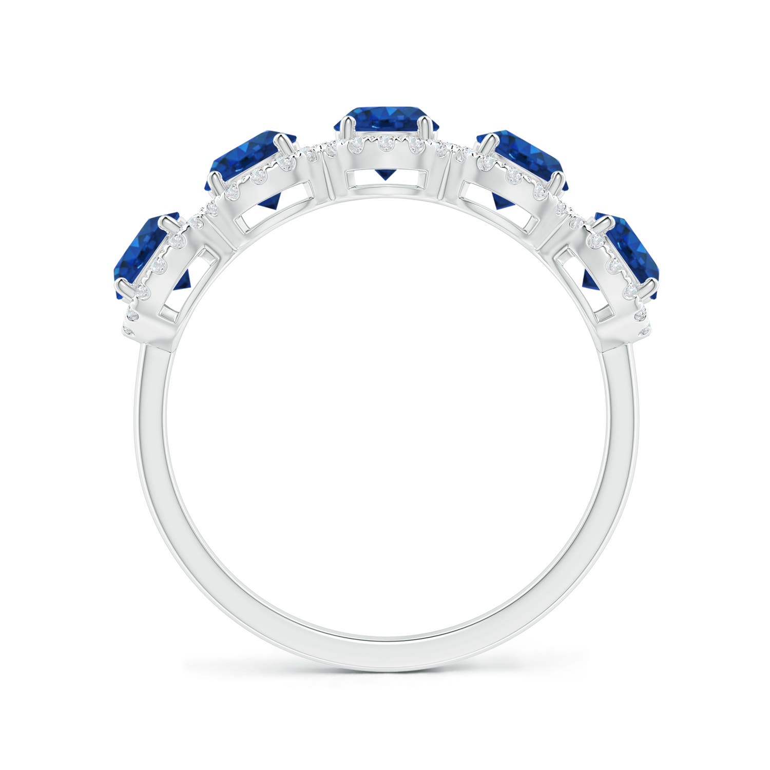 AAA - Blue Sapphire / 1.83 CT / 14 KT White Gold