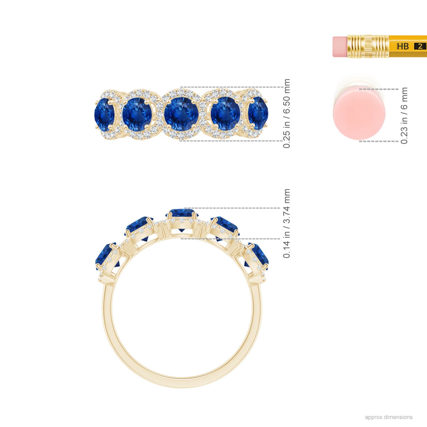 AAA - Blue Sapphire / 1.83 CT / 14 KT Yellow Gold