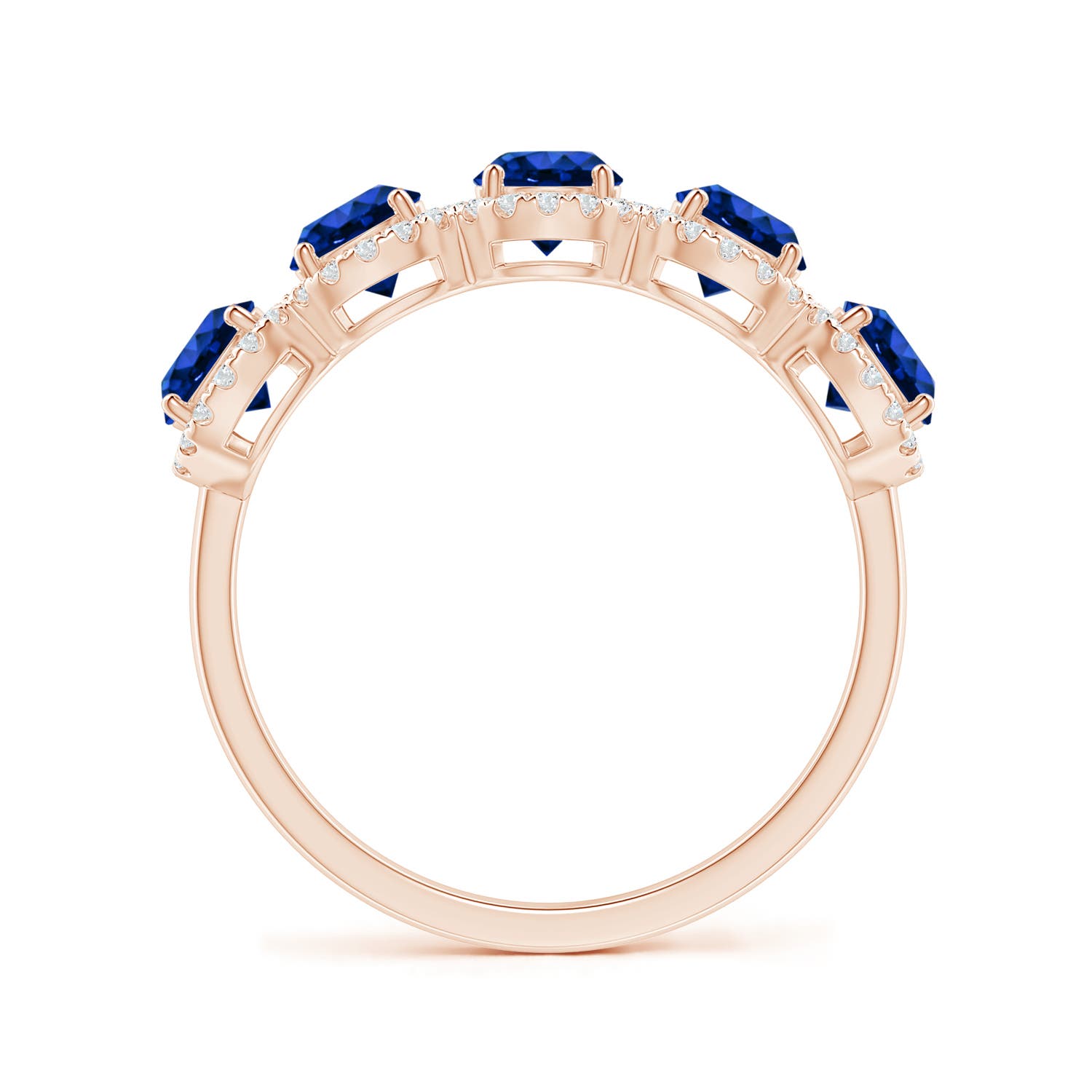 AAAA - Blue Sapphire / 1.83 CT / 14 KT Rose Gold