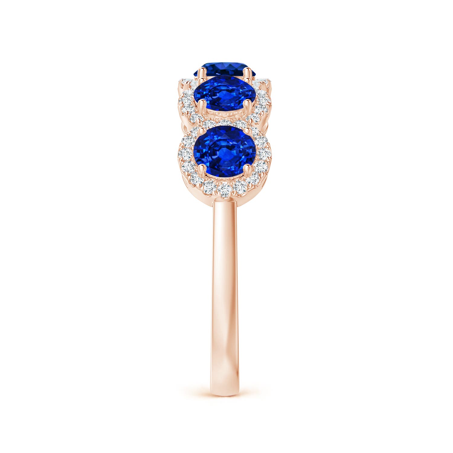 AAAA - Blue Sapphire / 1.83 CT / 14 KT Rose Gold