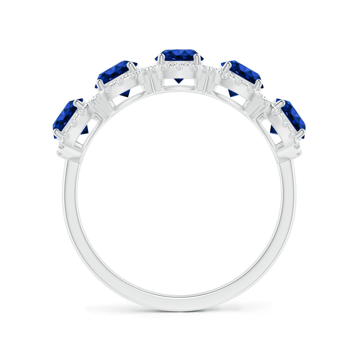 AAAA - Blue Sapphire / 1.83 CT / 14 KT White Gold