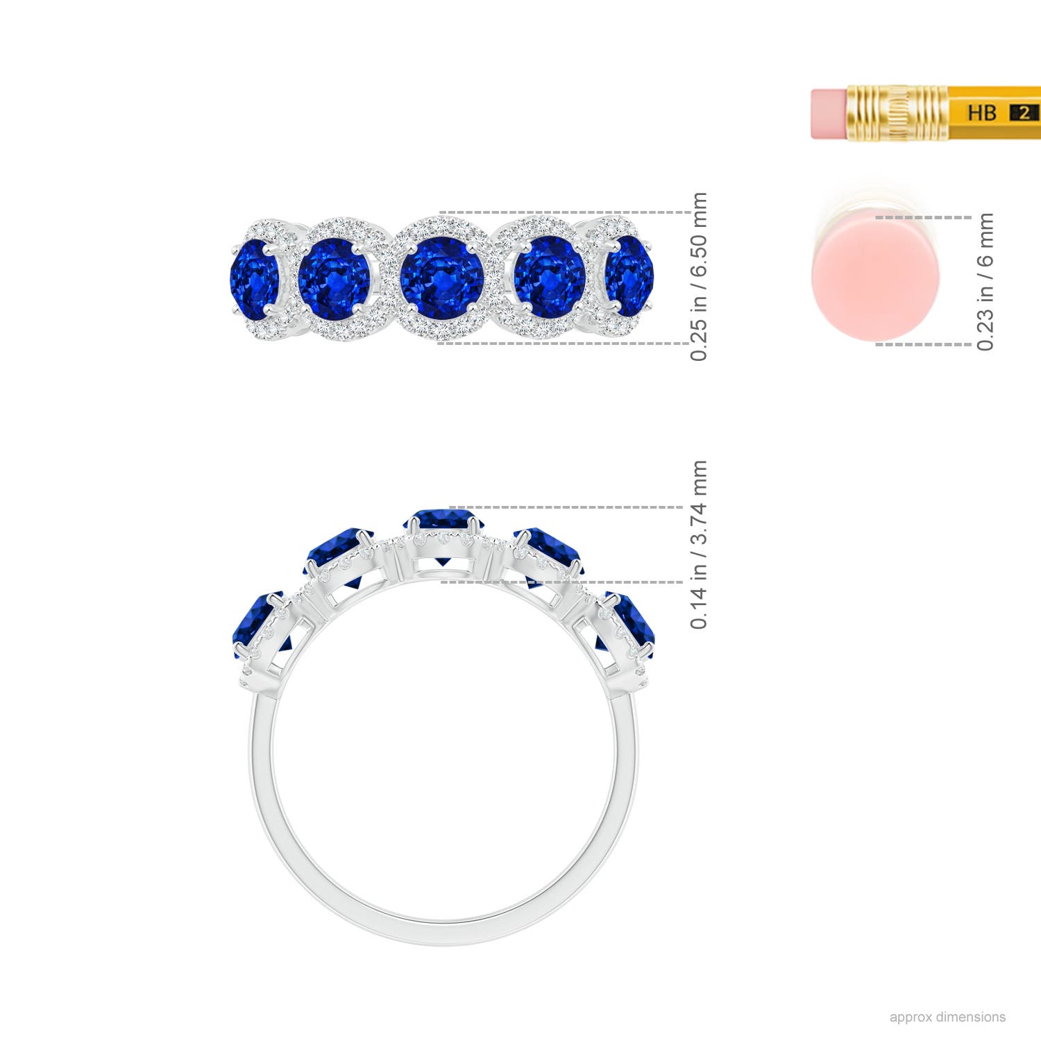 AAAA - Blue Sapphire / 1.83 CT / 14 KT White Gold