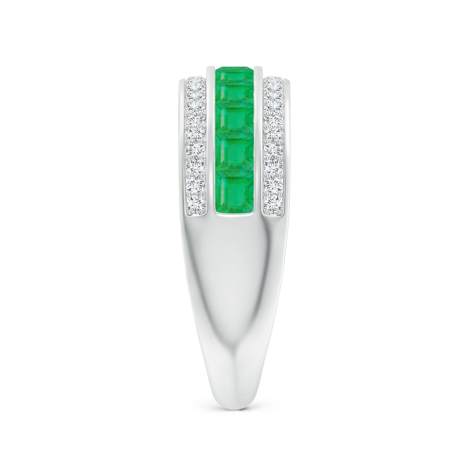 A - Emerald / 1.11 CT / 14 KT White Gold