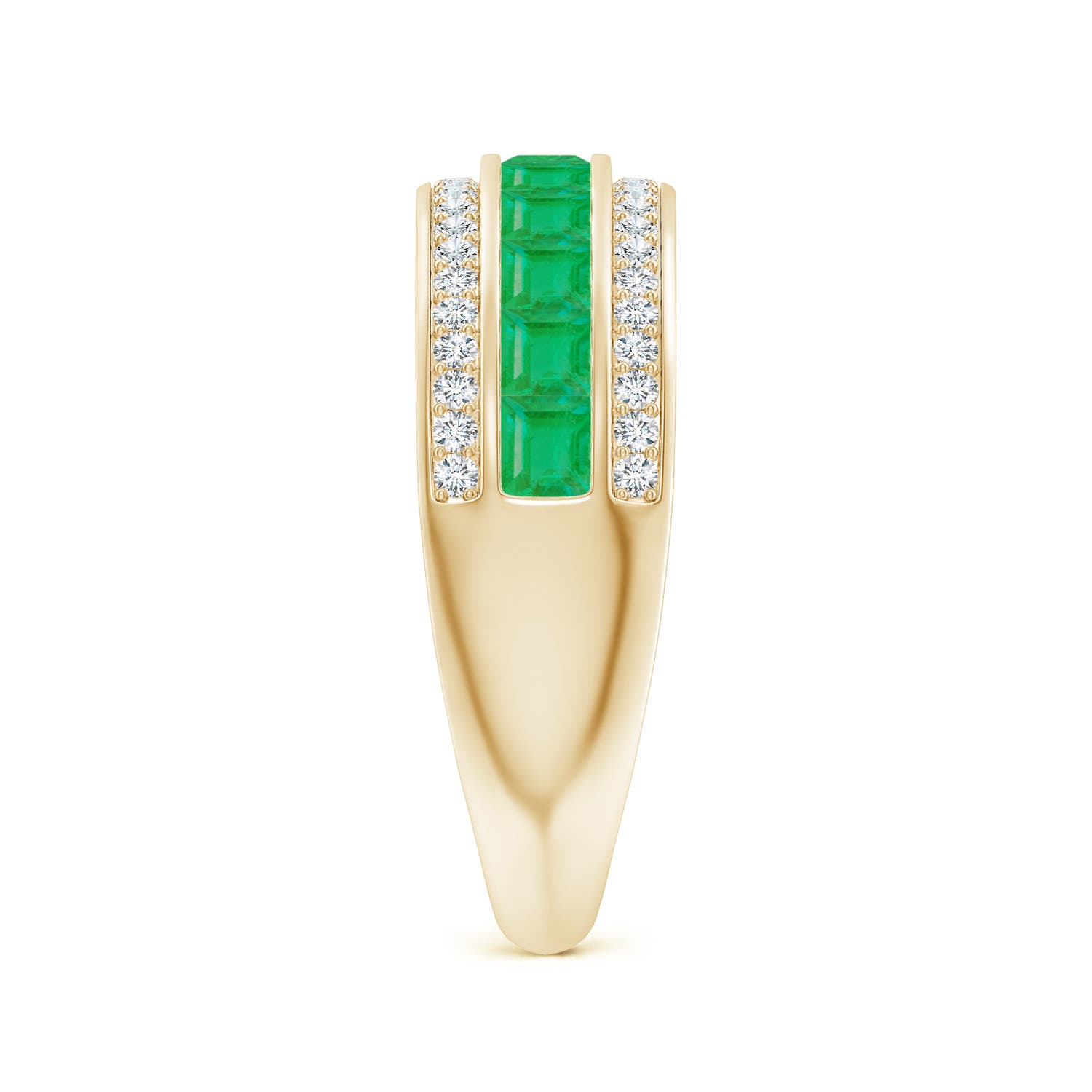 A - Emerald / 1.11 CT / 14 KT Yellow Gold