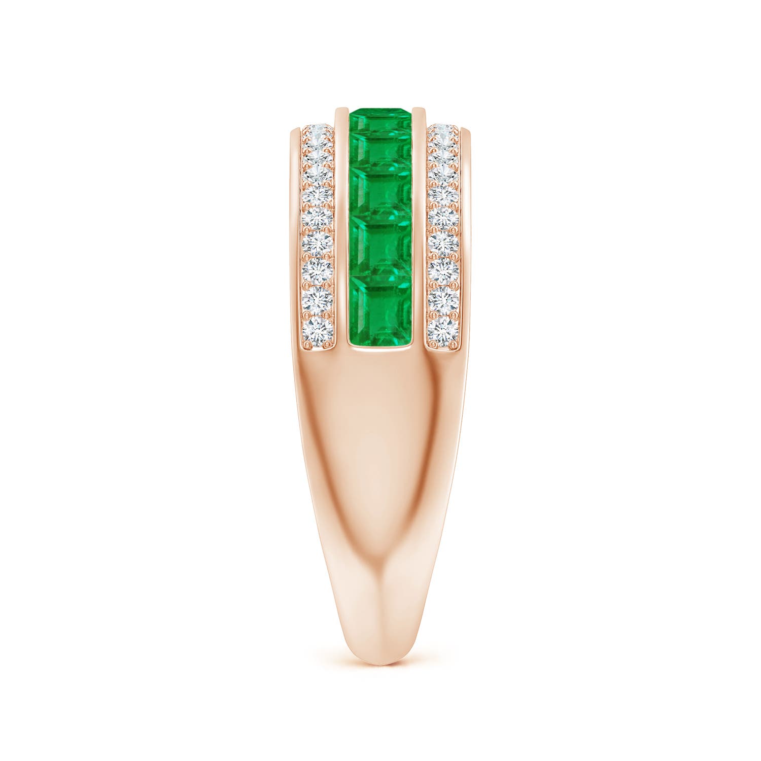 AA - Emerald / 1.11 CT / 14 KT Rose Gold