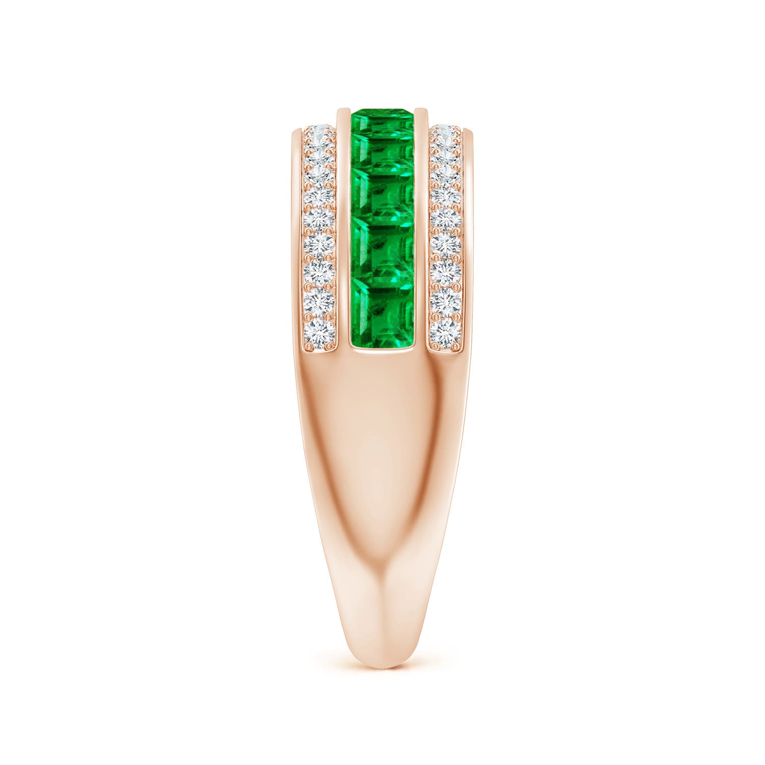 AAA - Emerald / 1.11 CT / 14 KT Rose Gold