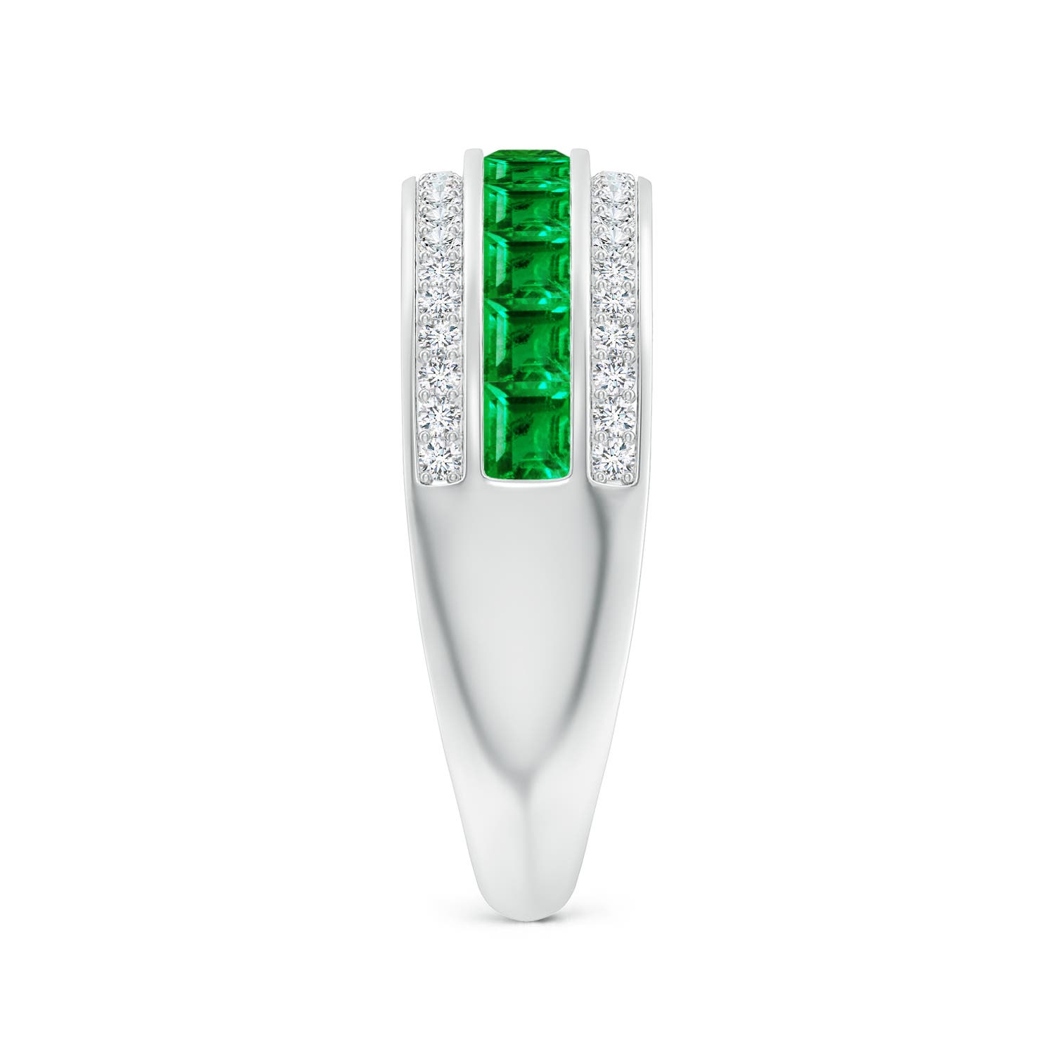 AAA - Emerald / 1.11 CT / 14 KT White Gold