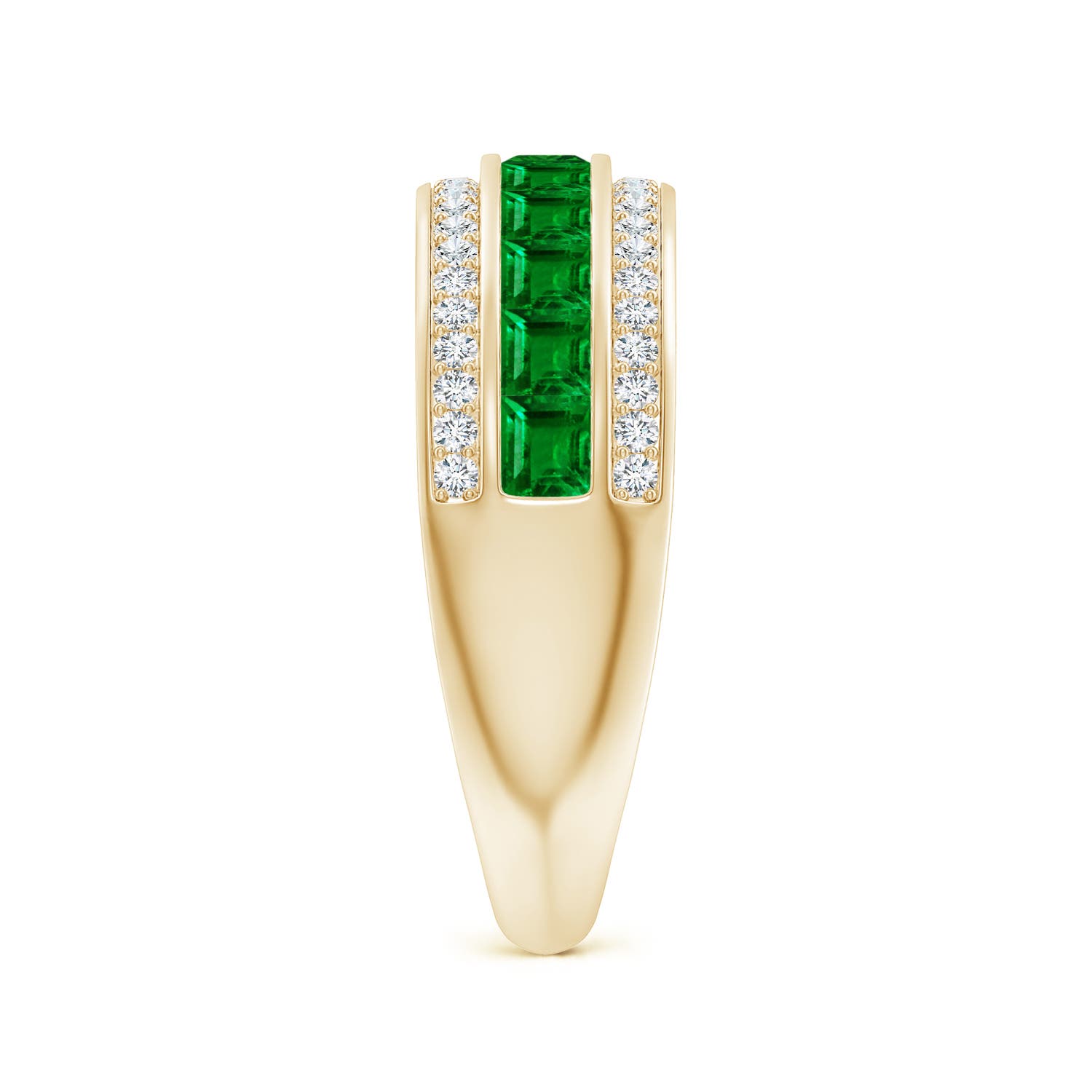 AAAA - Emerald / 1.11 CT / 14 KT Yellow Gold