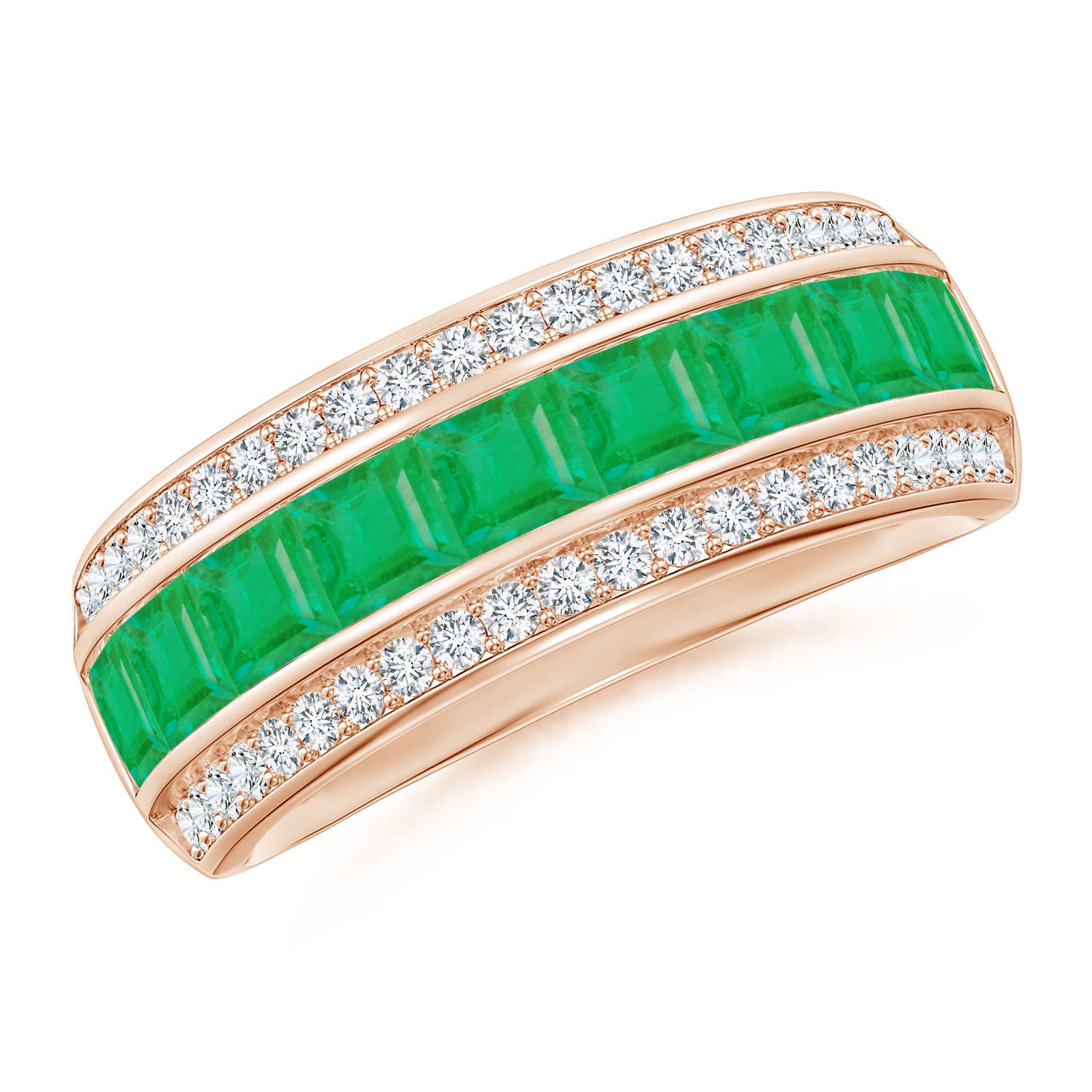 A - Emerald / 1.69 CT / 14 KT Rose Gold