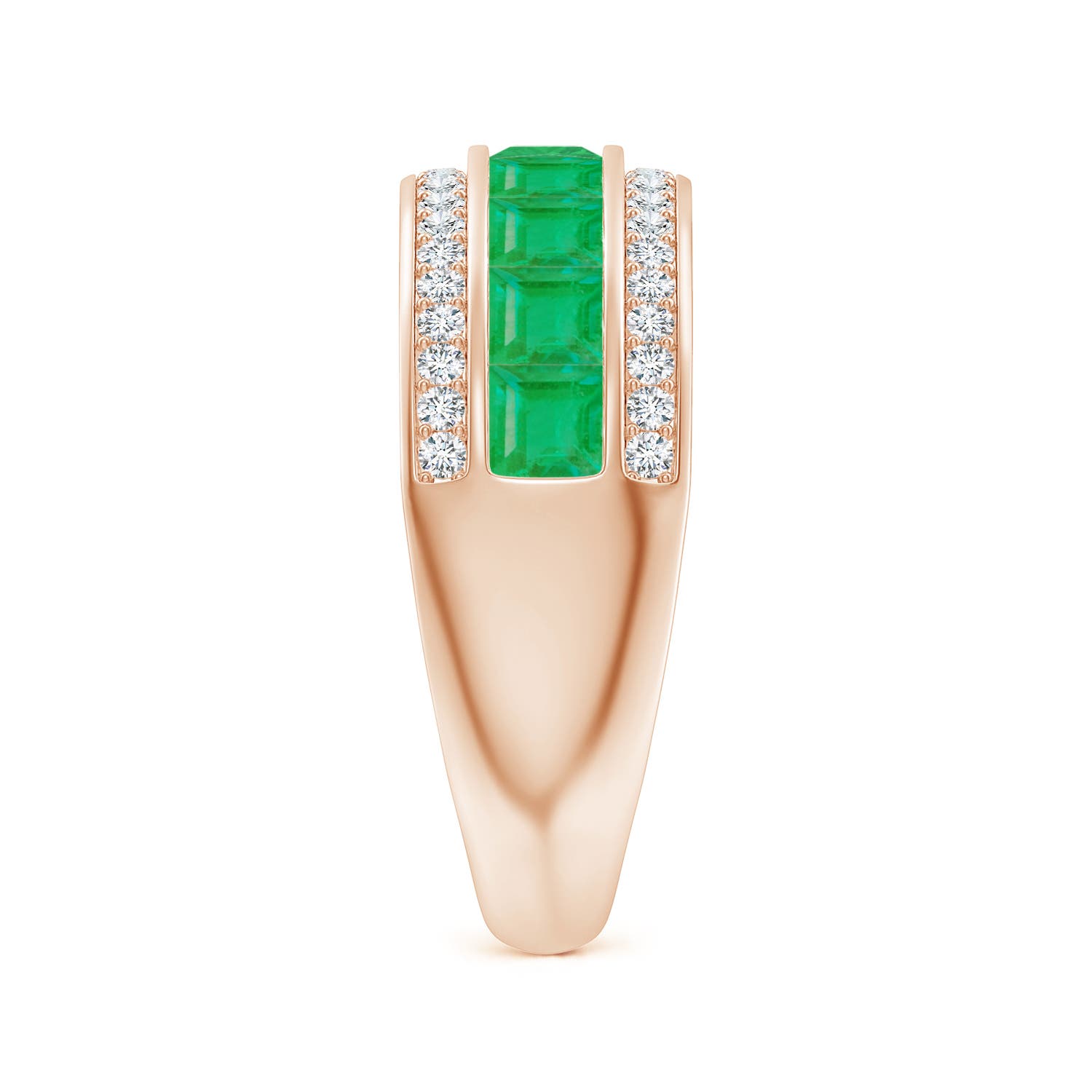 A - Emerald / 1.69 CT / 14 KT Rose Gold