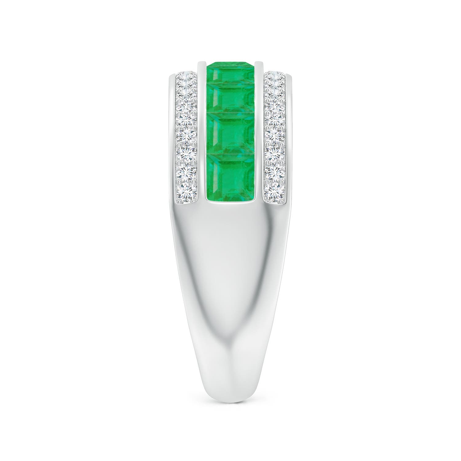 A - Emerald / 1.69 CT / 14 KT White Gold