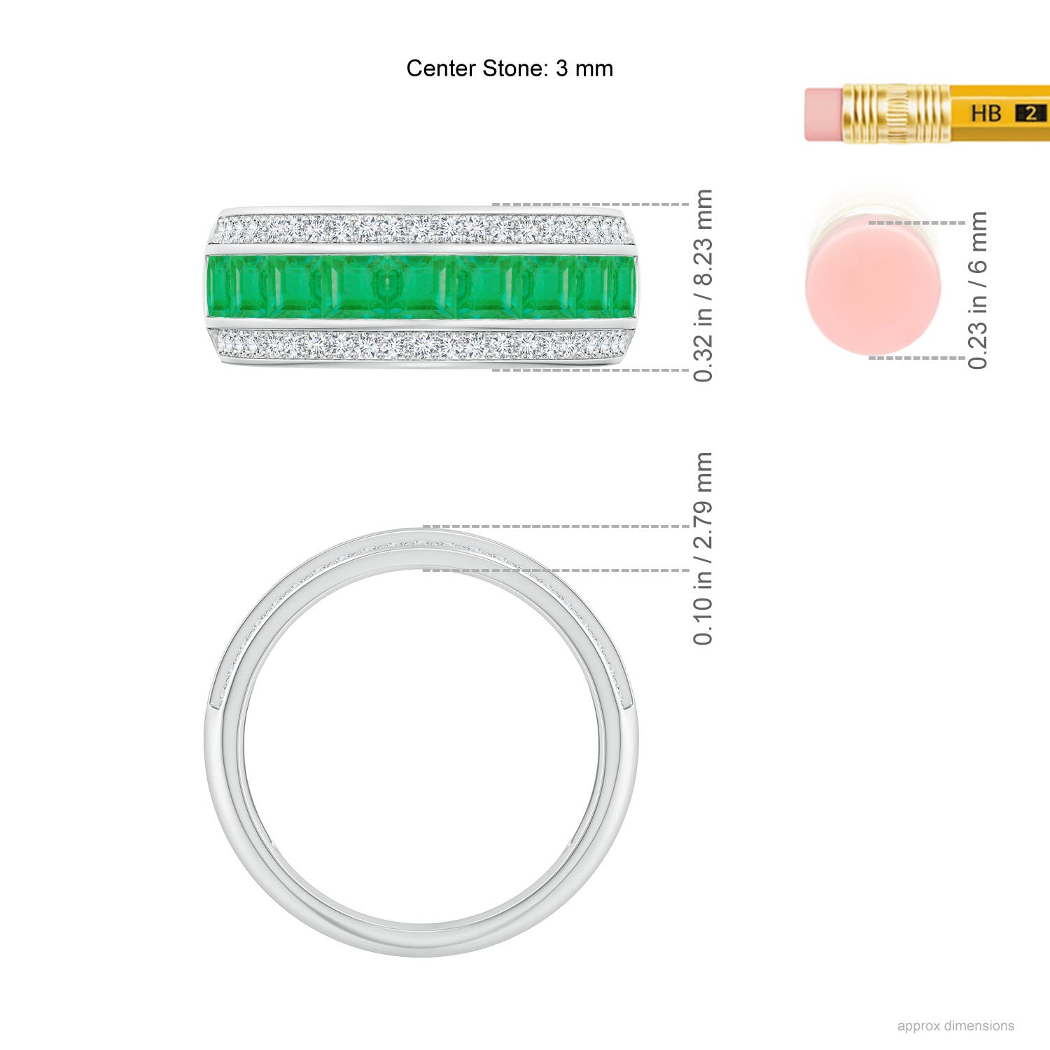 A - Emerald / 1.69 CT / 14 KT White Gold