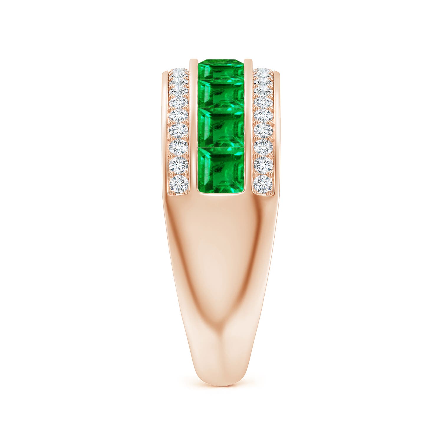 AAA - Emerald / 1.69 CT / 14 KT Rose Gold