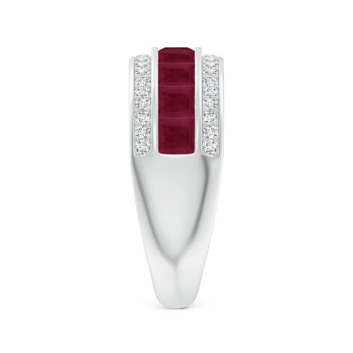 A - Ruby / 2.14 CT / 14 KT White Gold