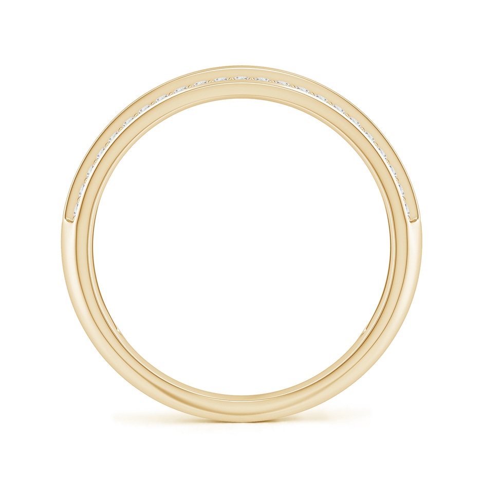 2.5mm AA Channel-Set Square Sapphire and Diamond Half Eternity Band in Yellow Gold side-1