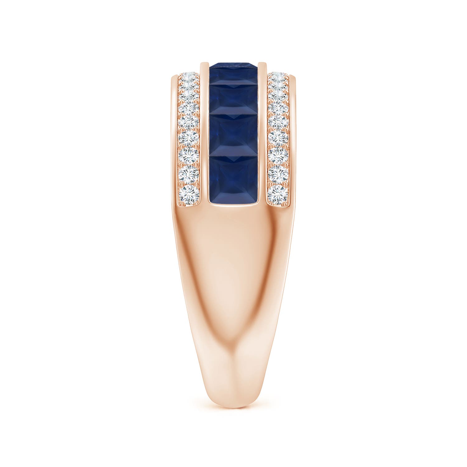 A - Blue Sapphire / 2.05 CT / 14 KT Rose Gold