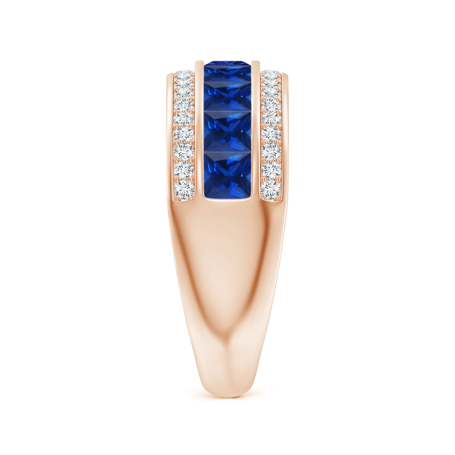 AAAA - Blue Sapphire / 2.05 CT / 14 KT Rose Gold