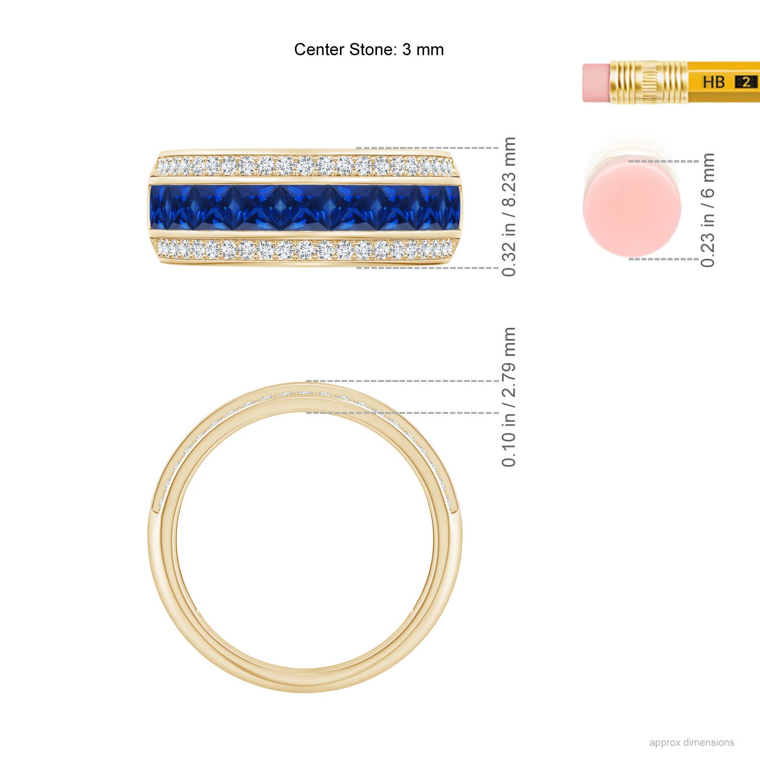 AAAA - Blue Sapphire / 2.05 CT / 14 KT Yellow Gold