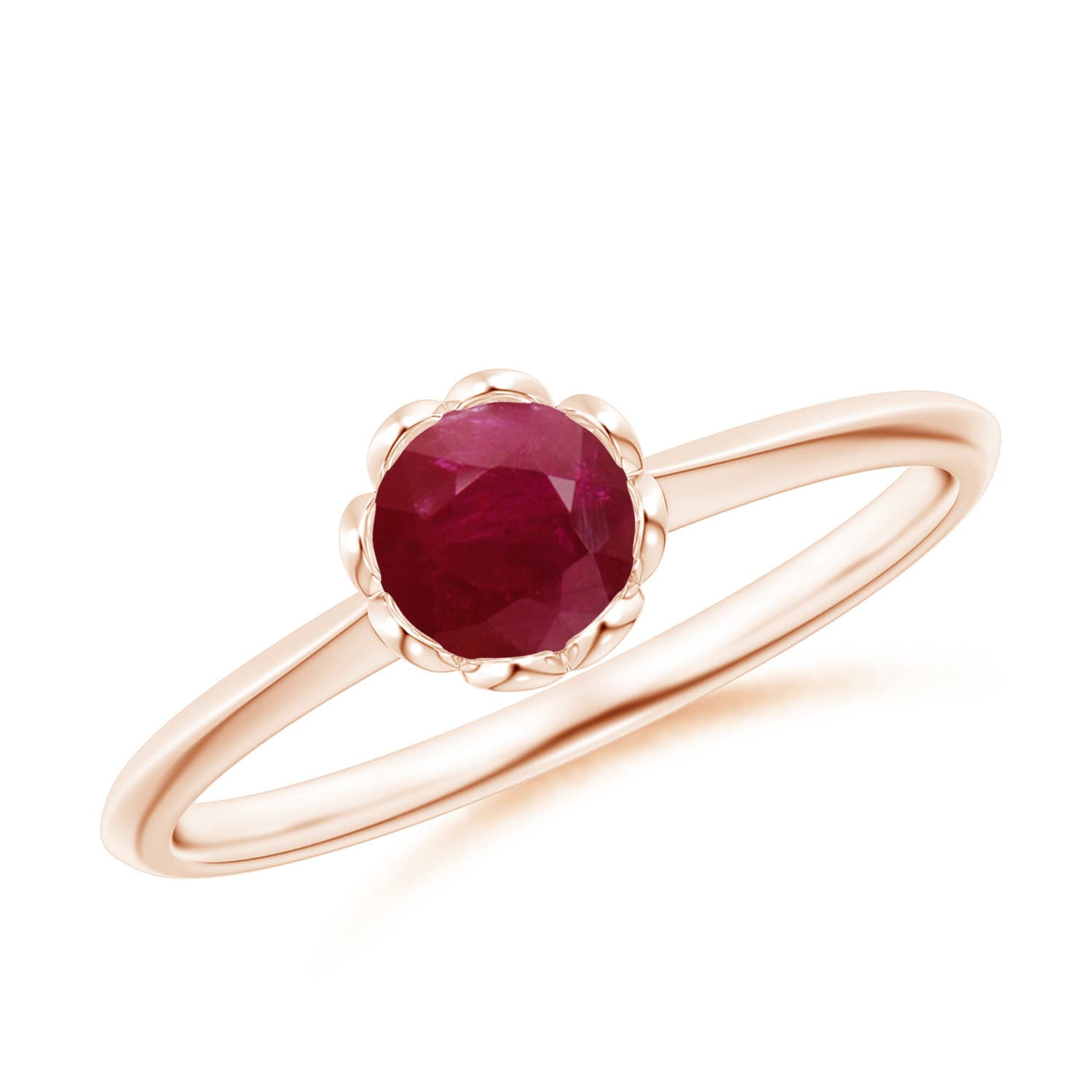 A - Ruby / 0.6 CT / 14 KT Rose Gold