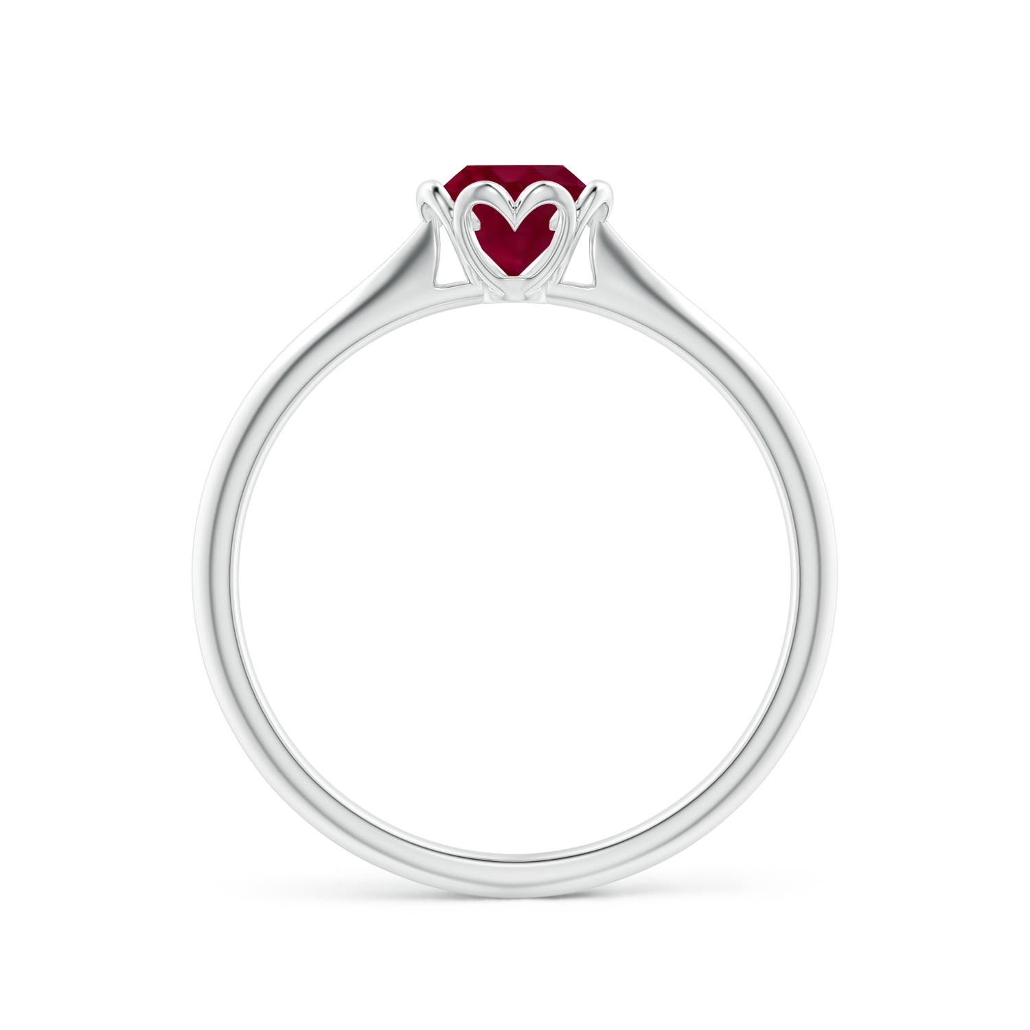 A - Ruby / 0.6 CT / 14 KT White Gold