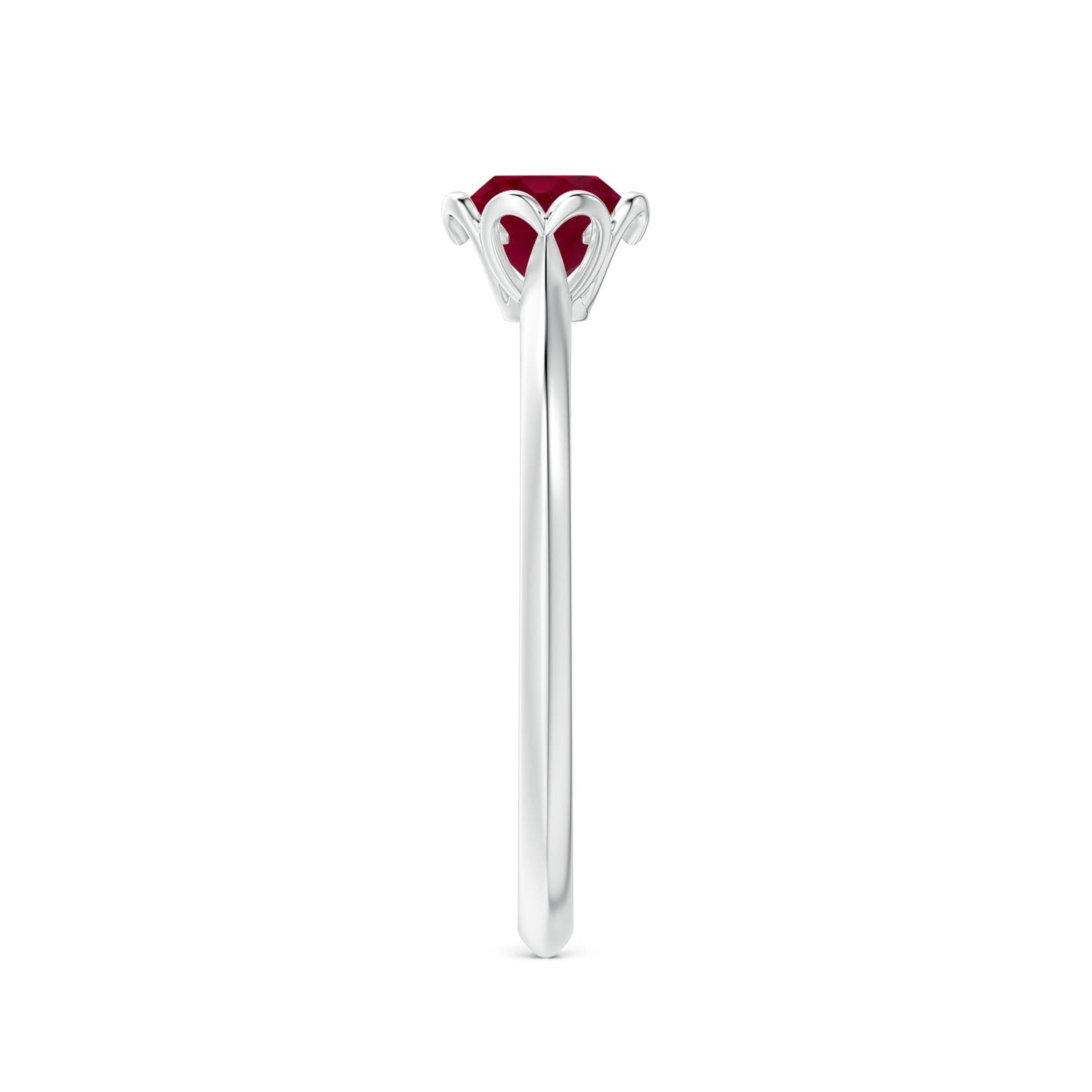 A - Ruby / 0.6 CT / 14 KT White Gold