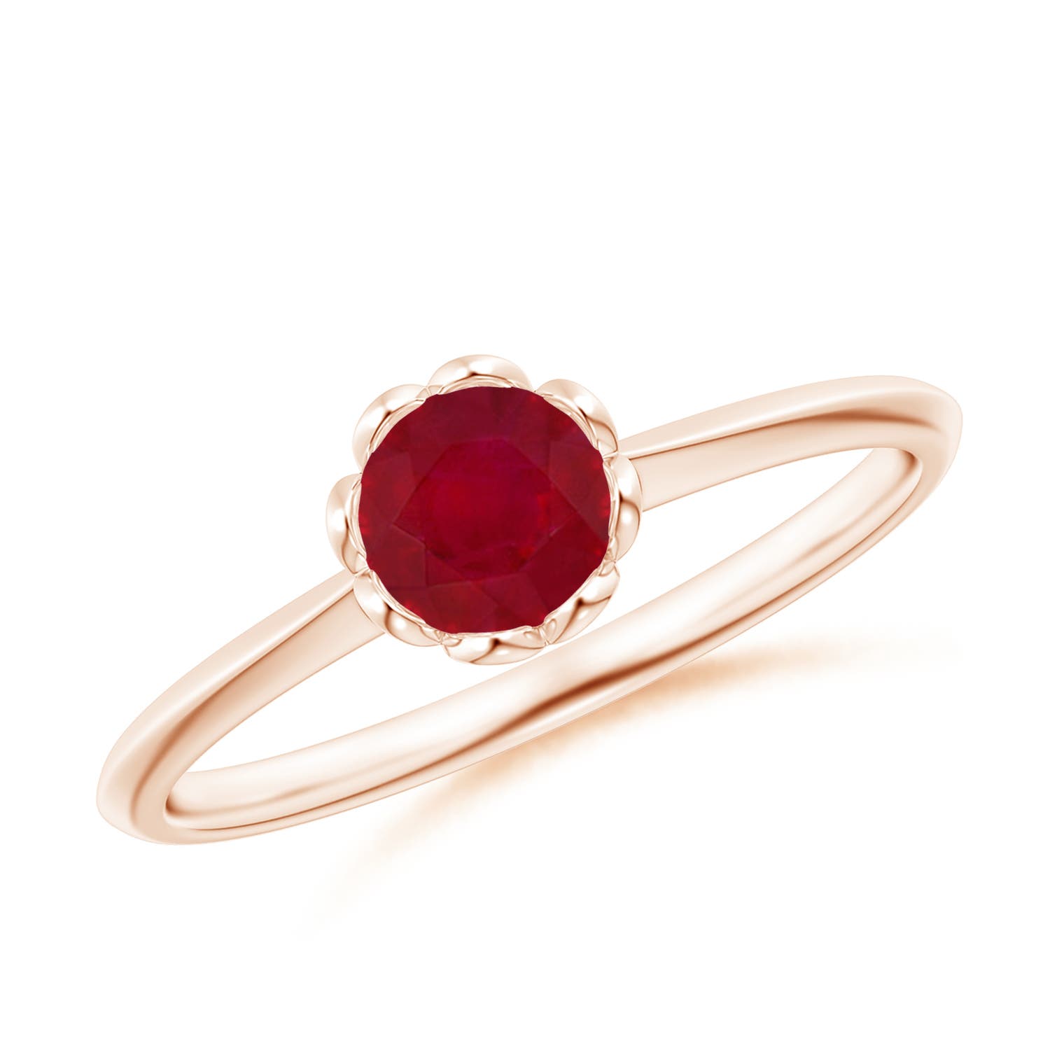 AA - Ruby / 0.6 CT / 14 KT Rose Gold