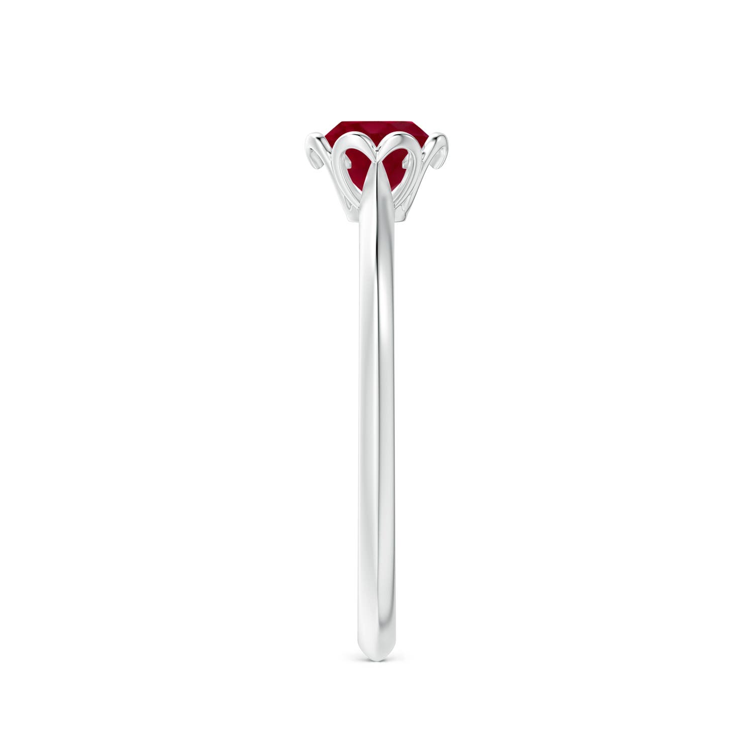 AA - Ruby / 0.6 CT / 14 KT White Gold