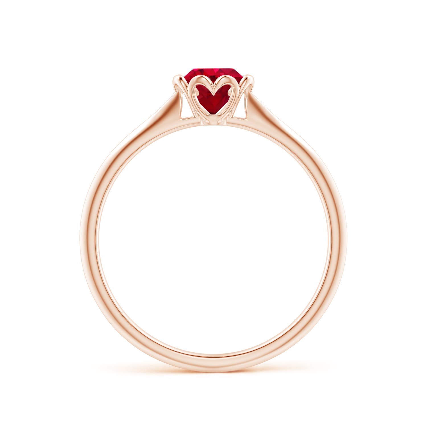 AAA - Ruby / 0.6 CT / 14 KT Rose Gold