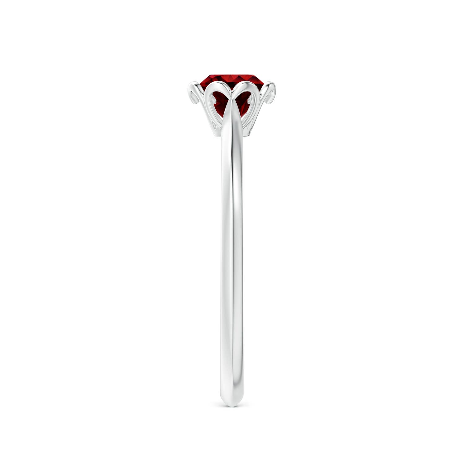 AAAA - Ruby / 0.6 CT / 14 KT White Gold