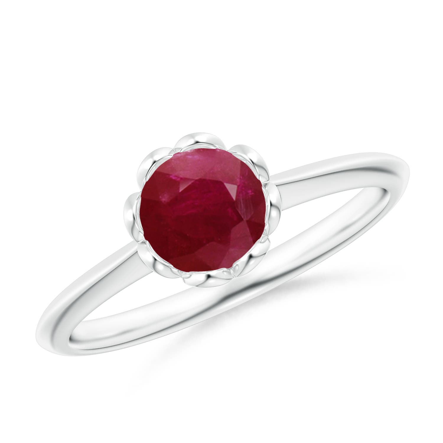 A - Ruby / 1 CT / 14 KT White Gold