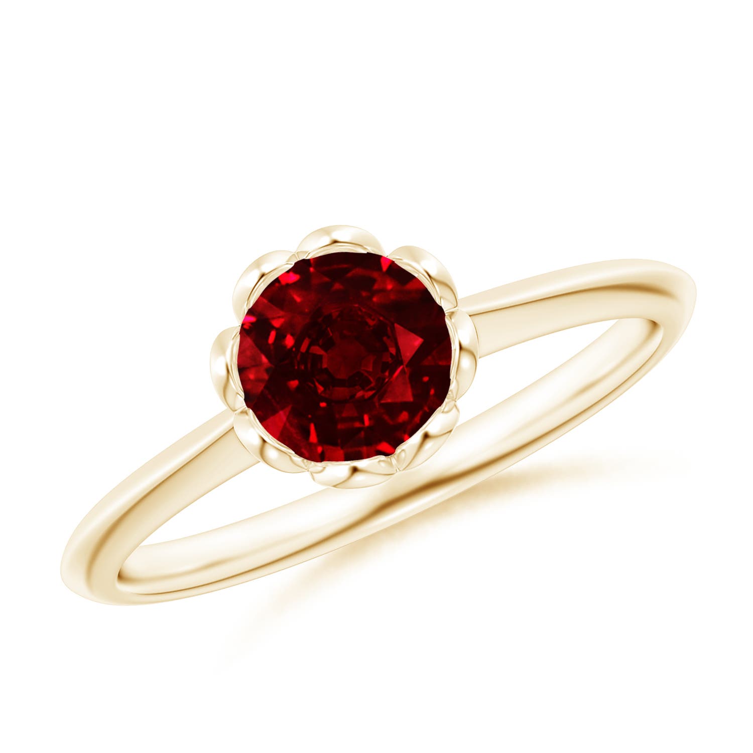 AAAA - Ruby / 1 CT / 14 KT Yellow Gold