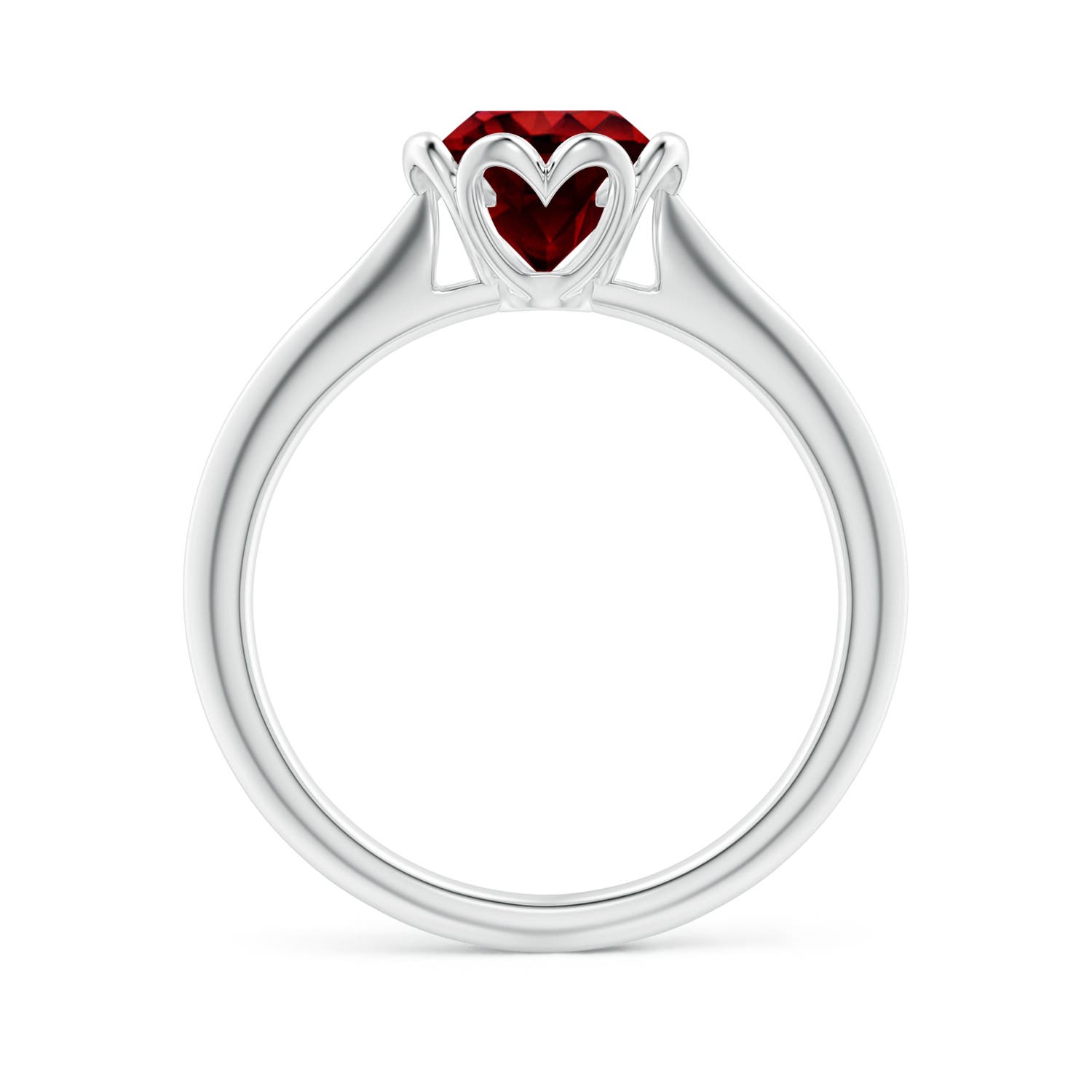 AAAA - Ruby / 1.4 CT / 14 KT White Gold