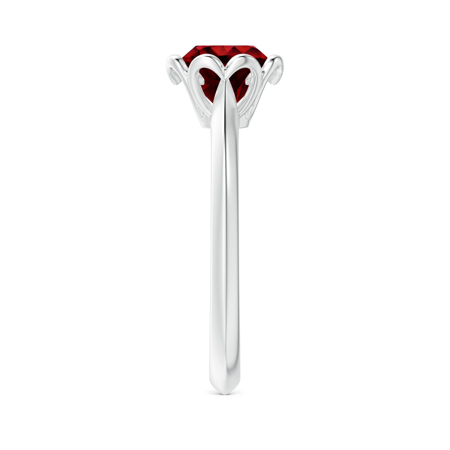 AAAA - Ruby / 1.4 CT / 14 KT White Gold