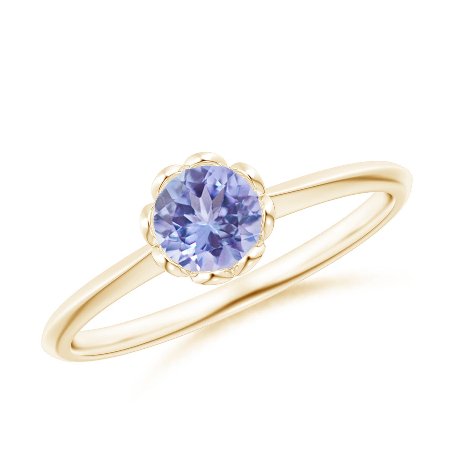 A - Tanzanite / 0.5 CT / 14 KT Yellow Gold