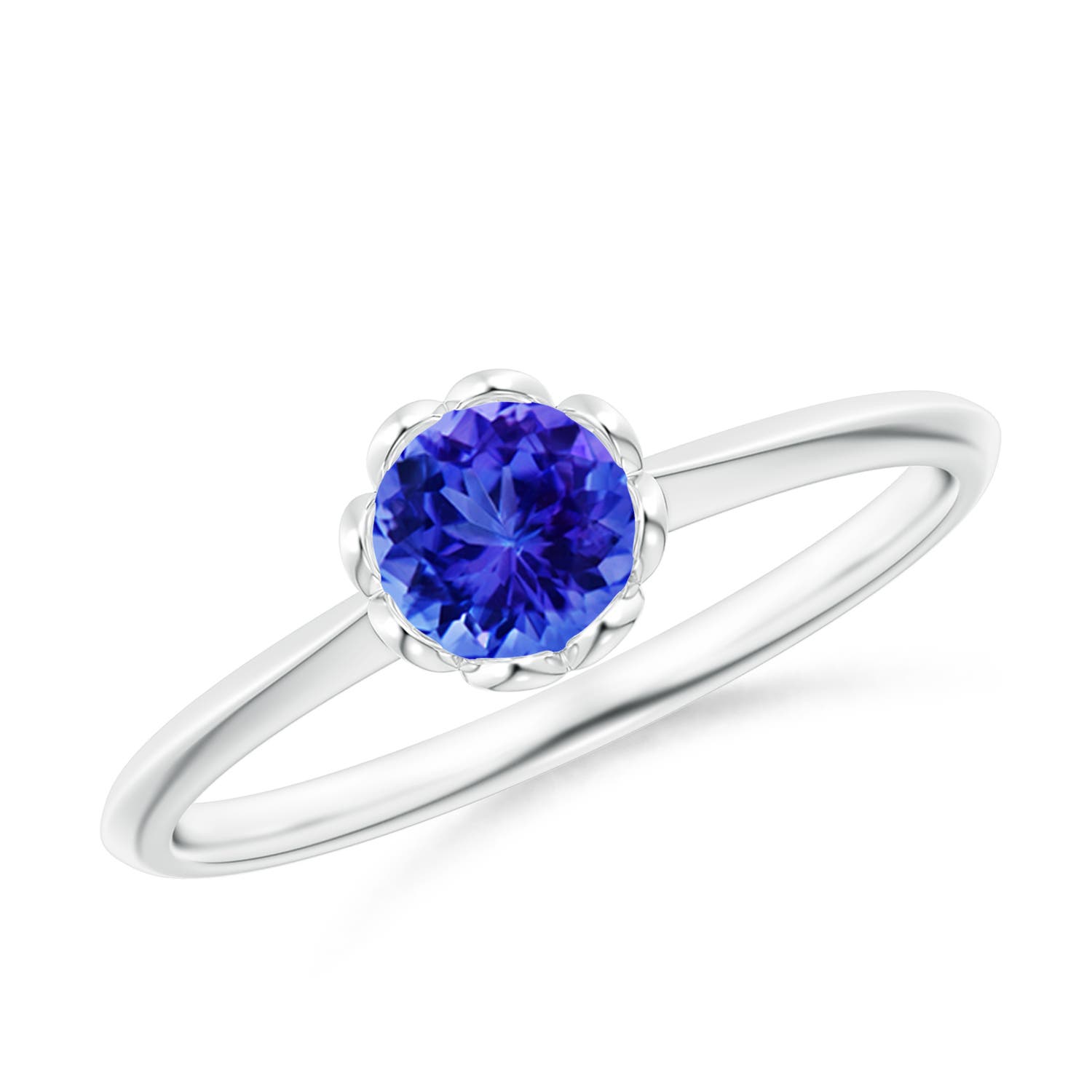 AAA - Tanzanite / 0.5 CT / 14 KT White Gold