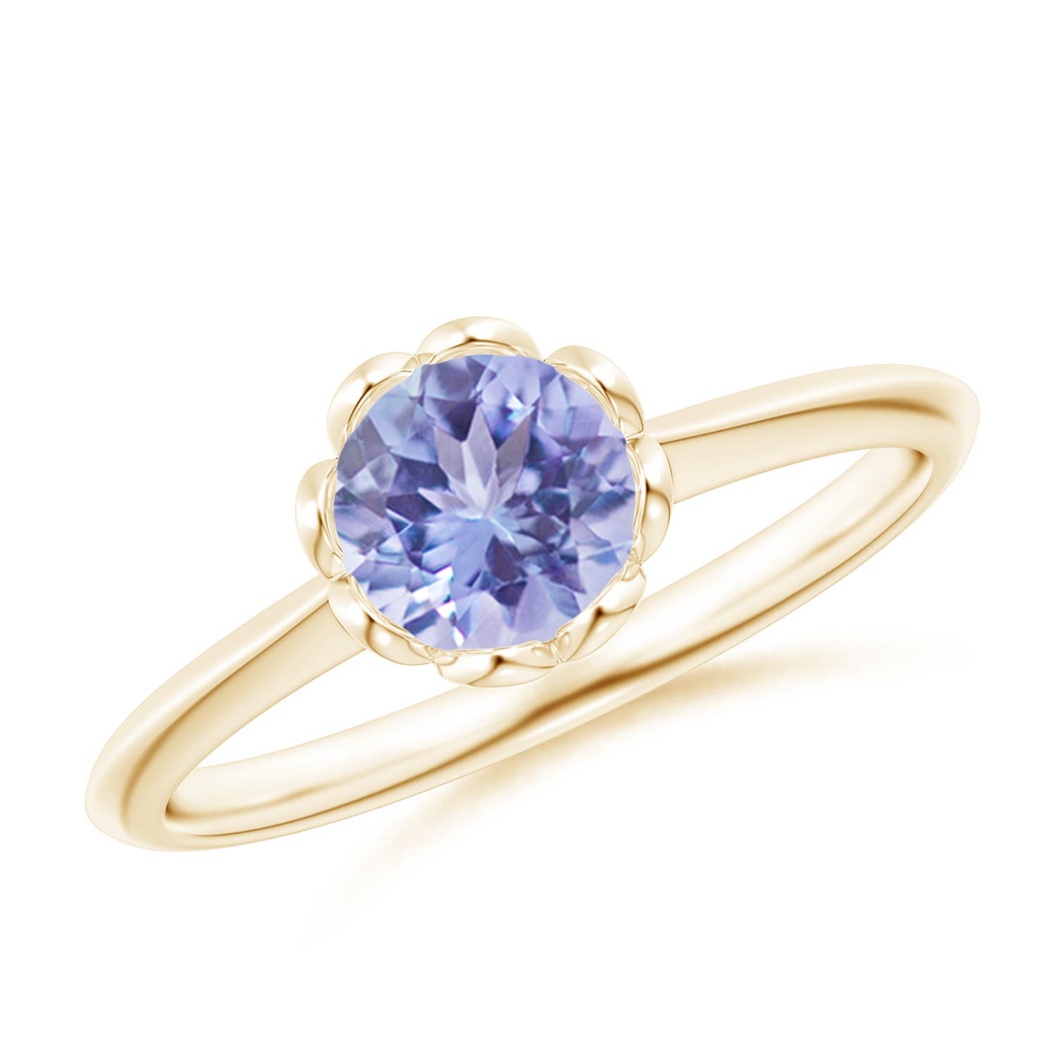 A - Tanzanite / 0.9 CT / 14 KT Yellow Gold