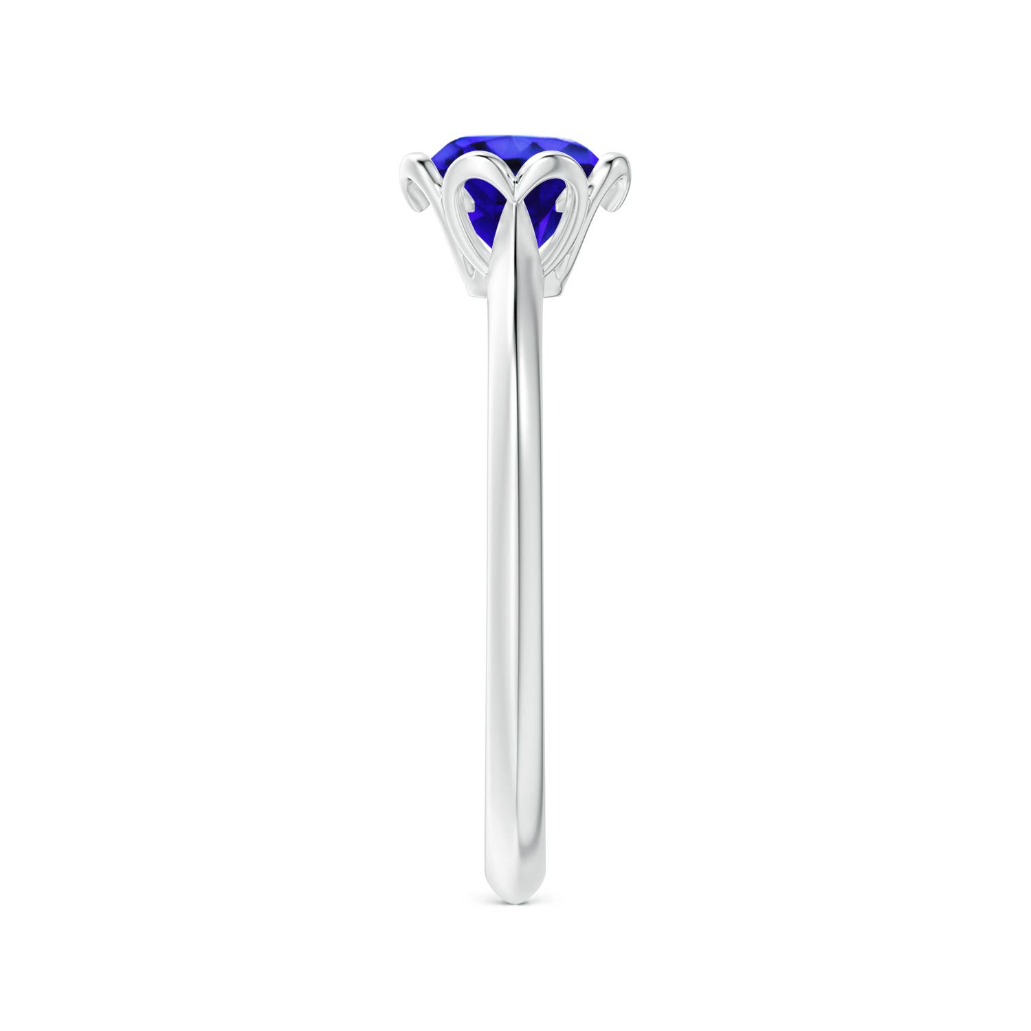 AAA - Tanzanite / 0.9 CT / 14 KT White Gold