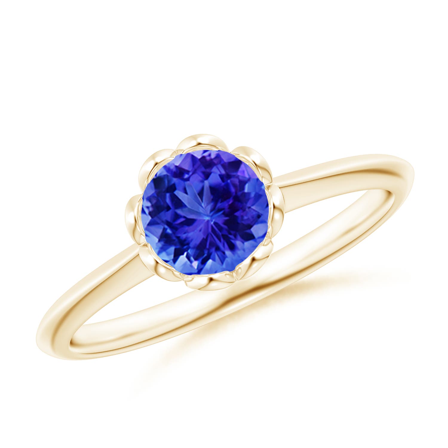 AAA - Tanzanite / 0.9 CT / 14 KT Yellow Gold