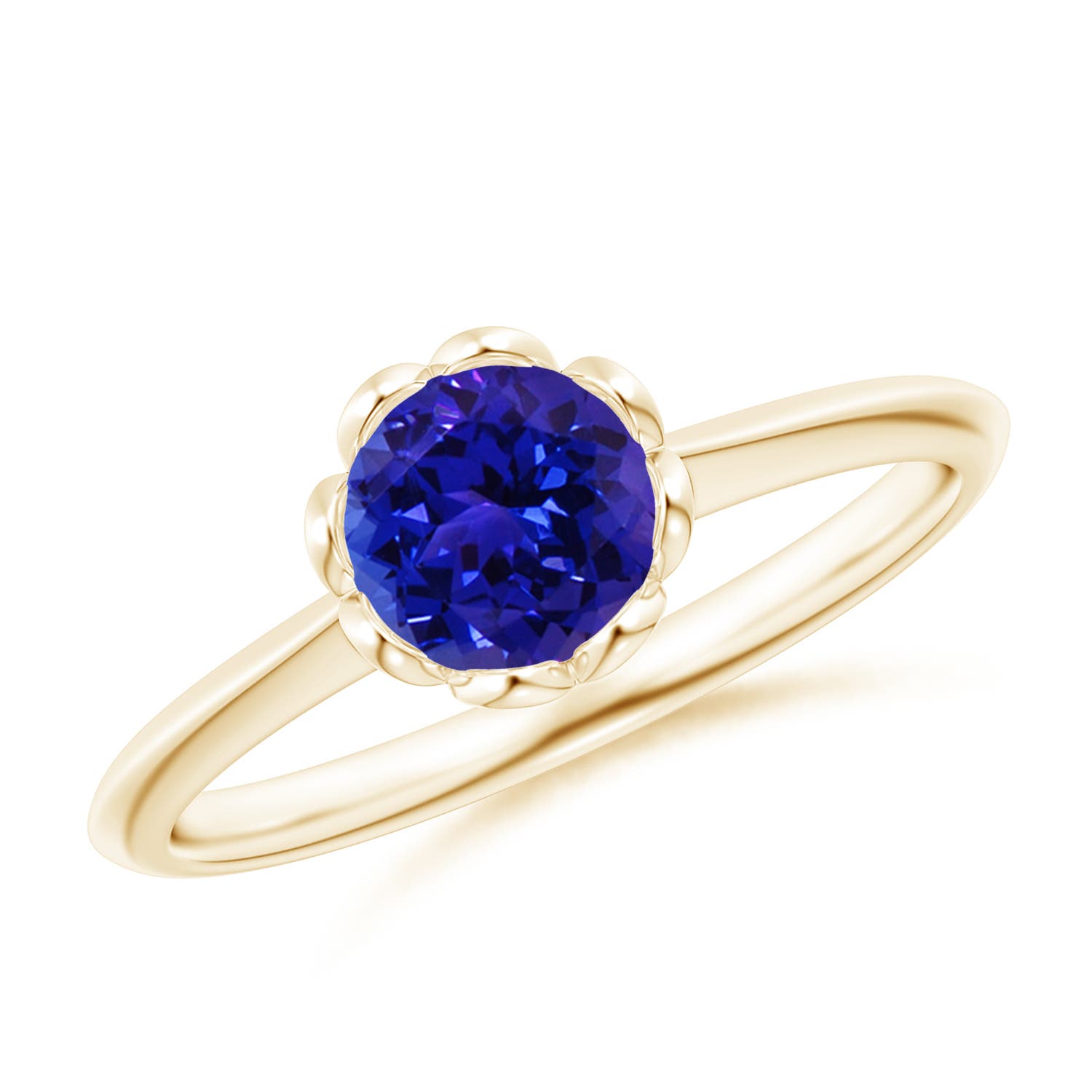 AAAA - Tanzanite / 0.9 CT / 14 KT Yellow Gold