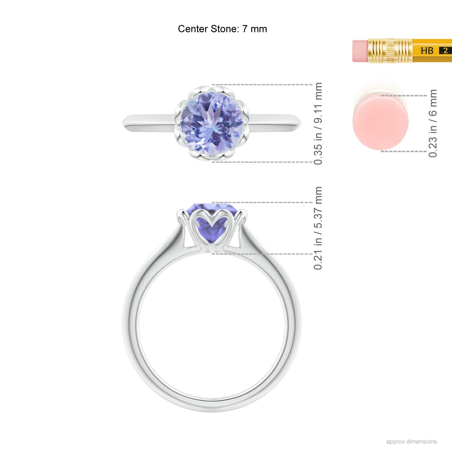 A - Tanzanite / 1.45 CT / 14 KT White Gold