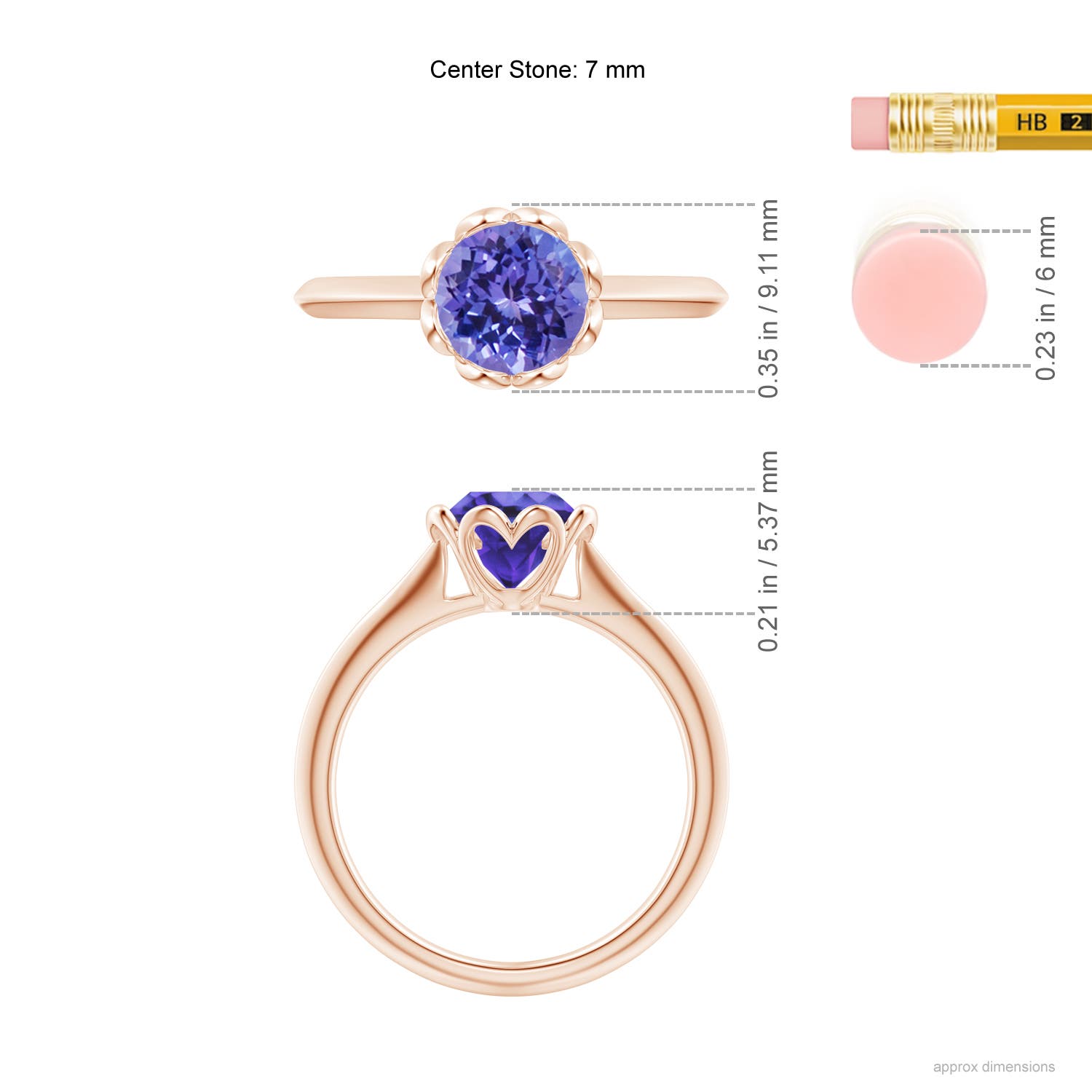 AA - Tanzanite / 1.45 CT / 14 KT Rose Gold