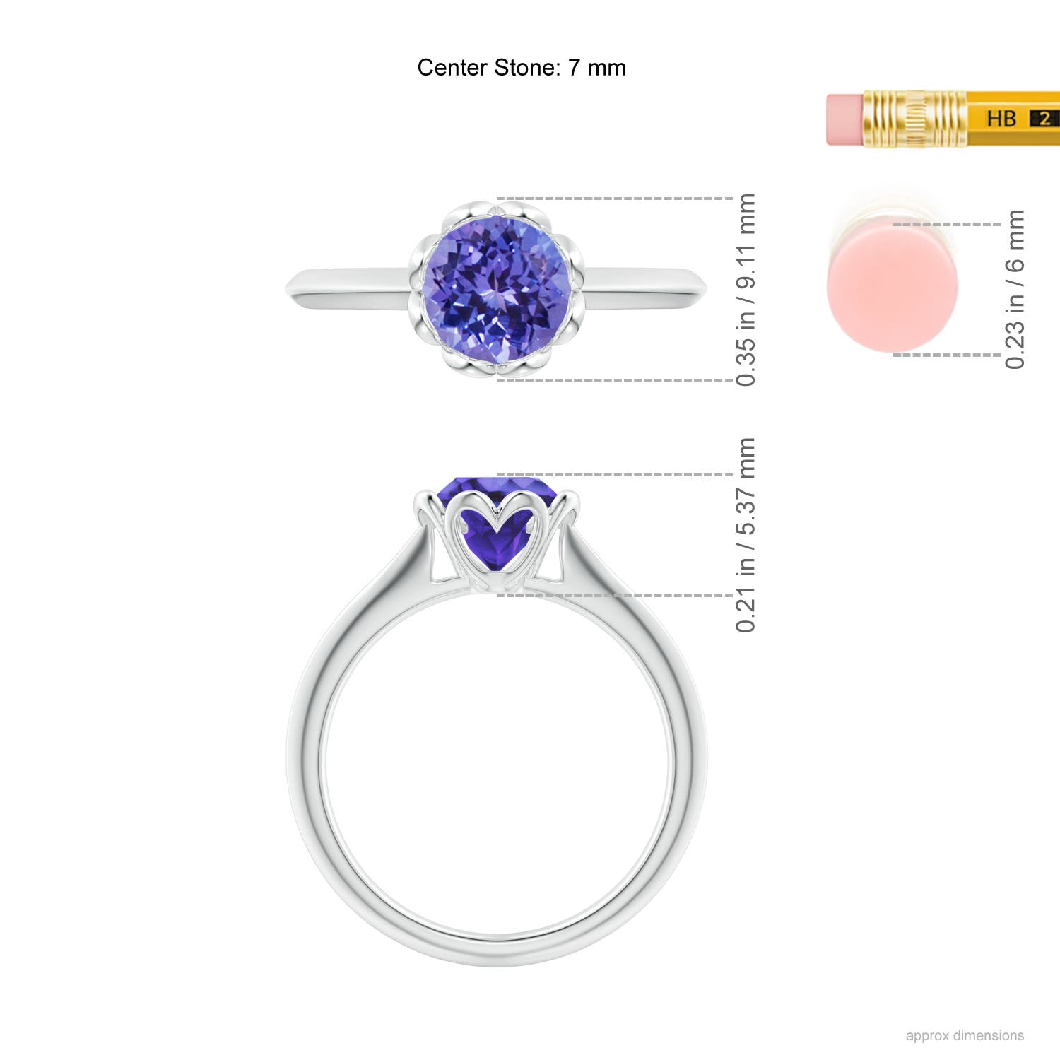 AA - Tanzanite / 1.45 CT / 14 KT White Gold