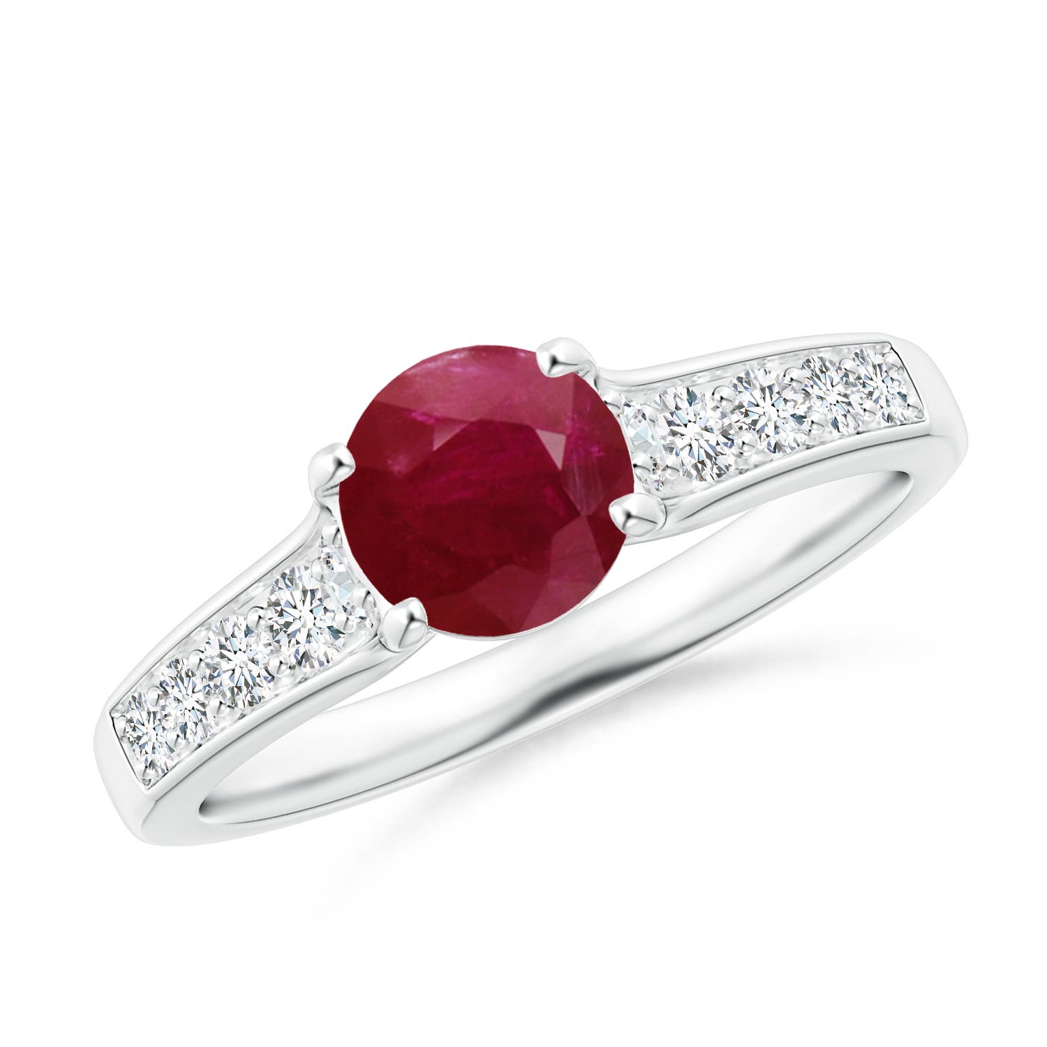 A - Ruby / 1.38 CT / 14 KT White Gold