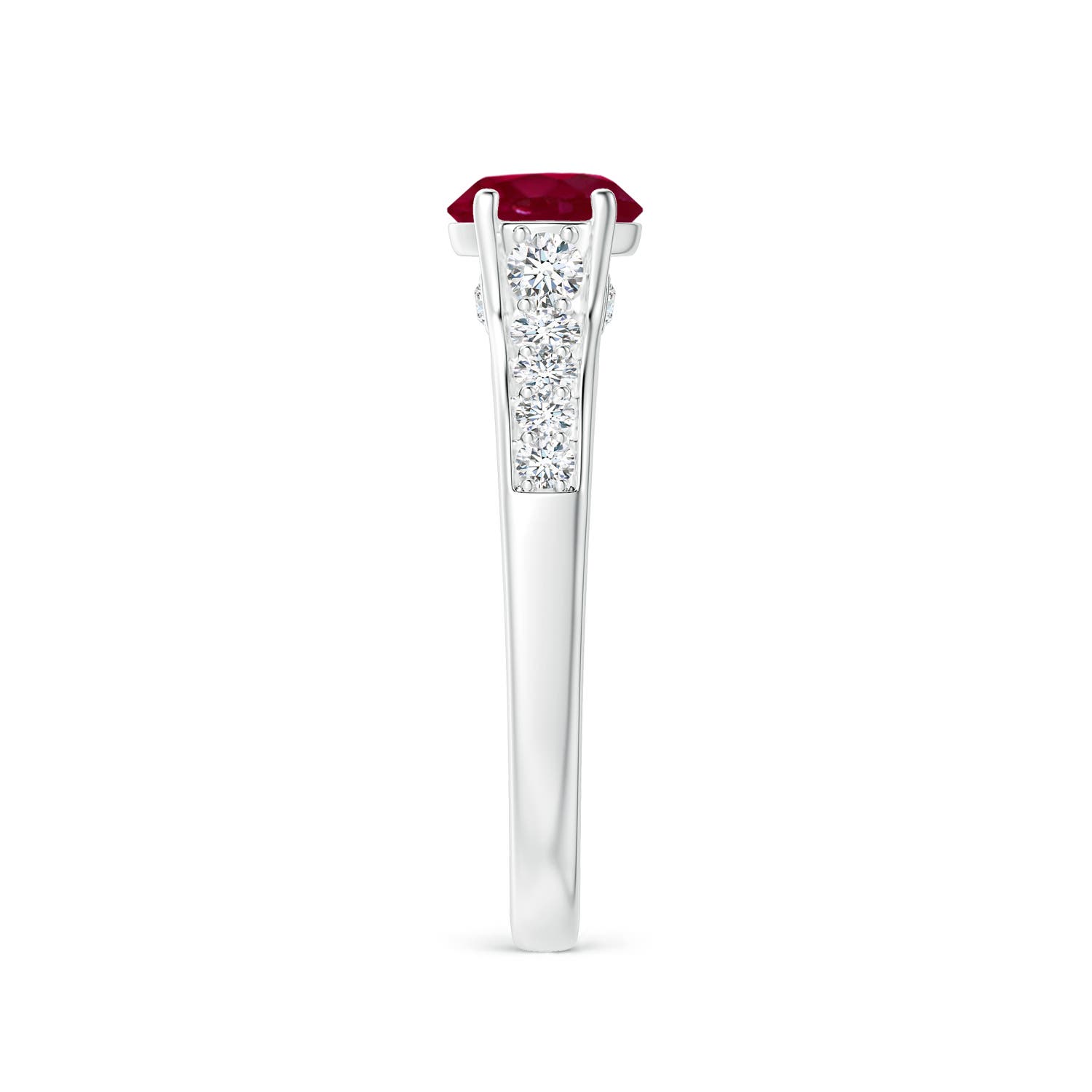 A - Ruby / 1.38 CT / 14 KT White Gold