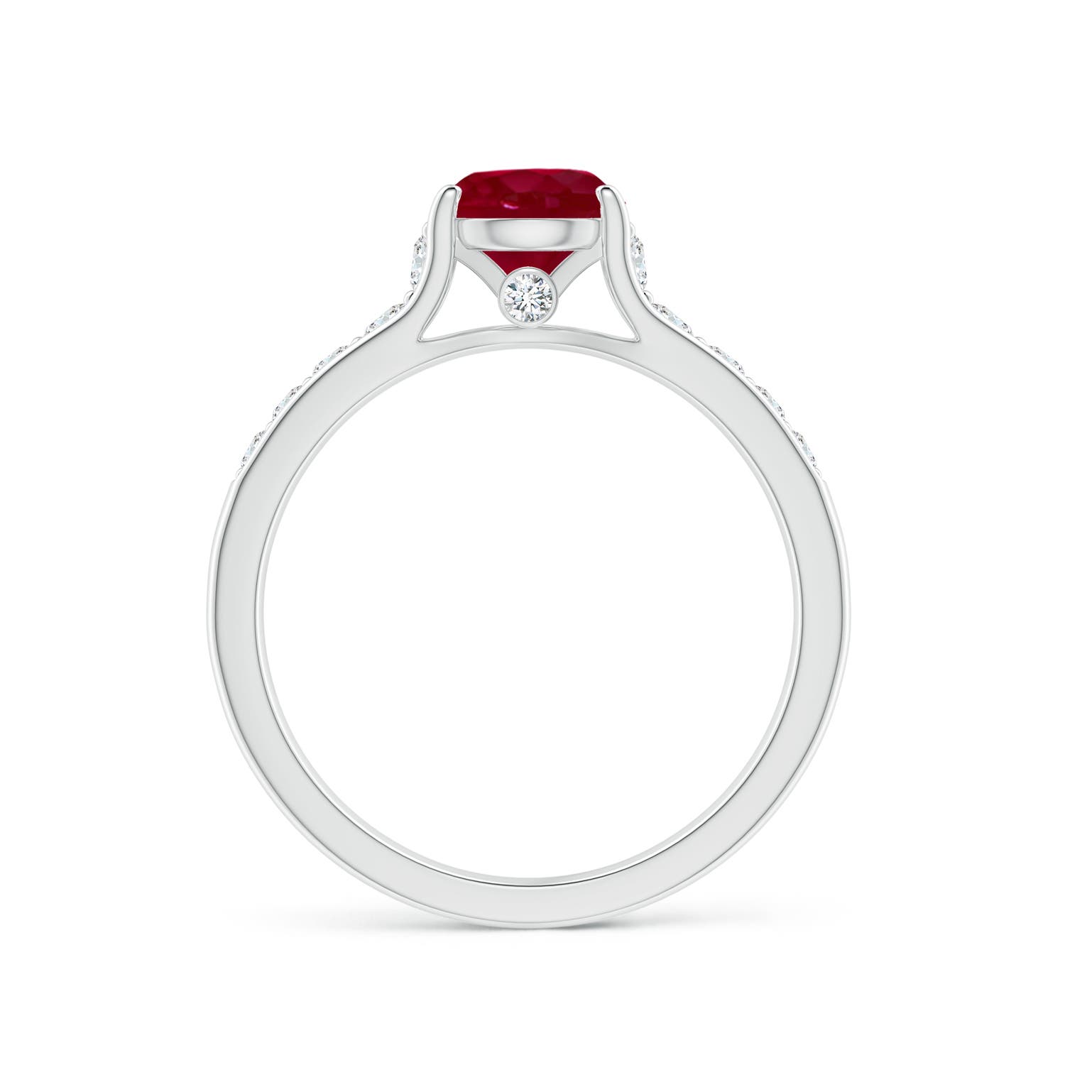 AA - Ruby / 1.38 CT / 14 KT White Gold